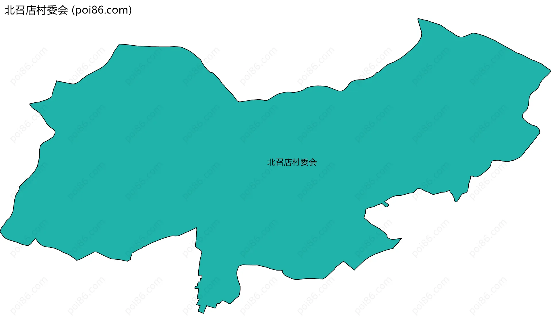 北召店村委会边界地图