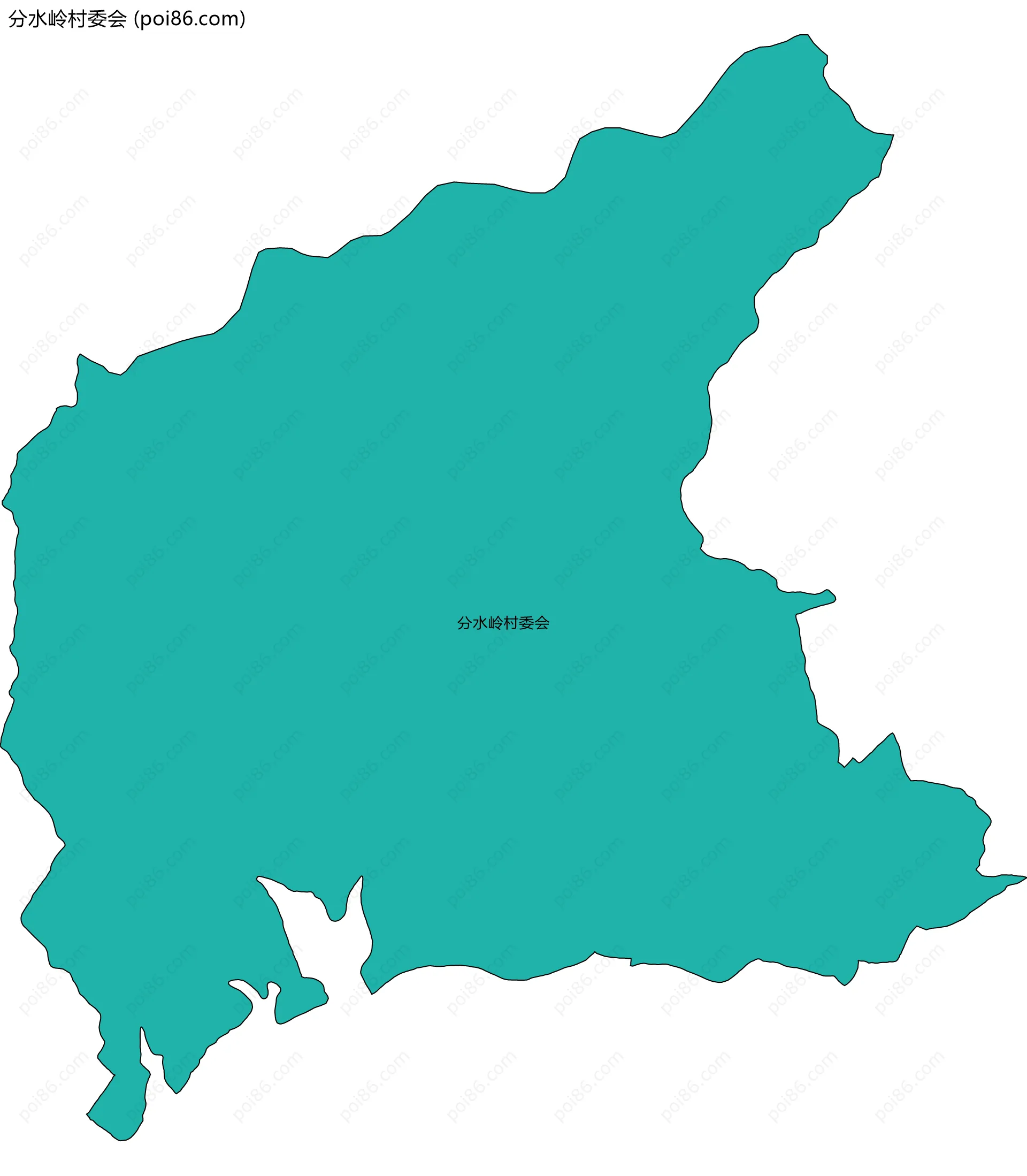 分水岭村委会边界地图