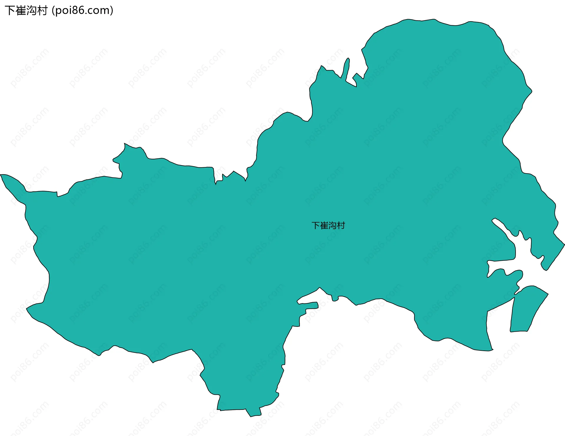 下崔沟村边界地图