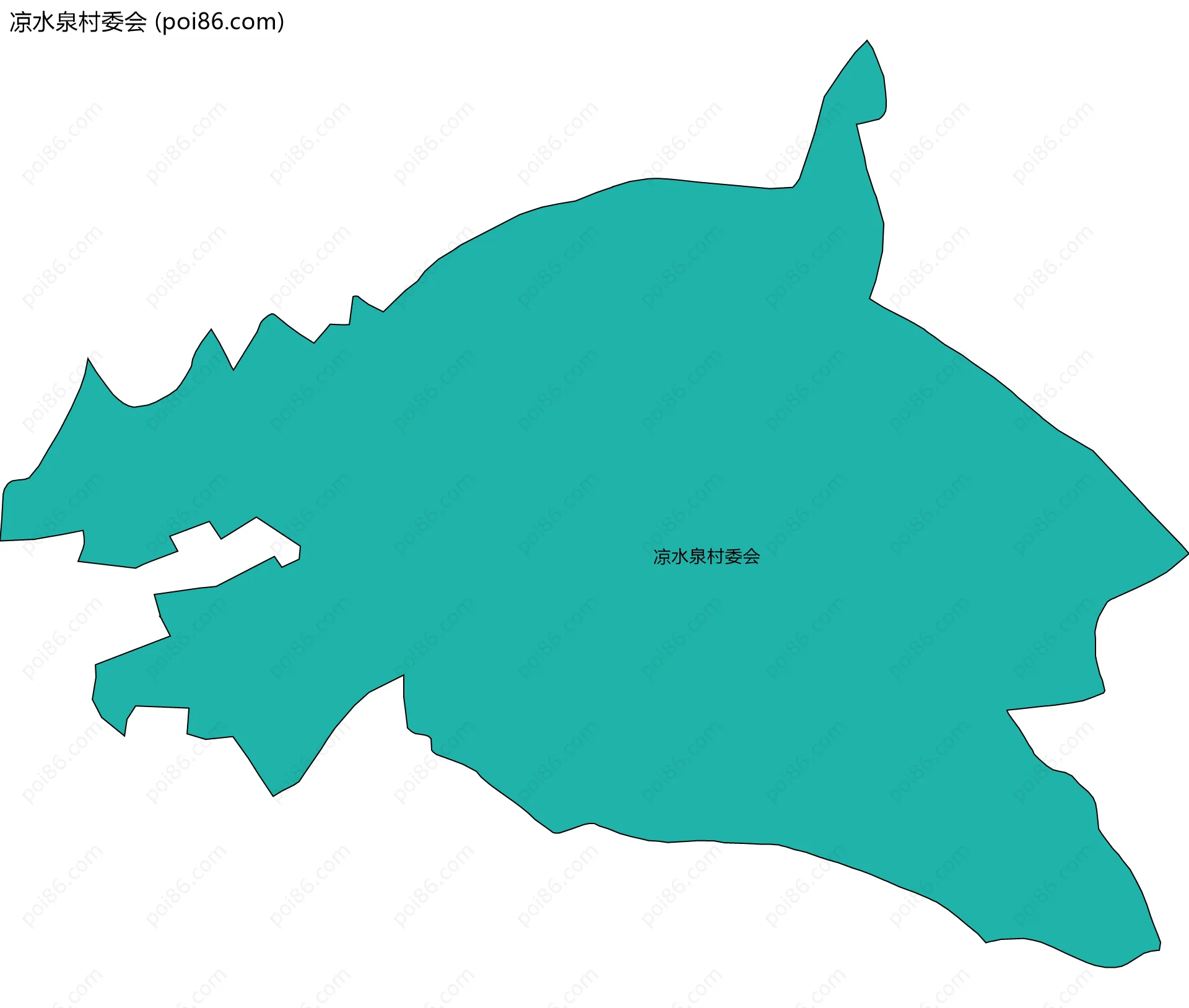 凉水泉村委会边界地图