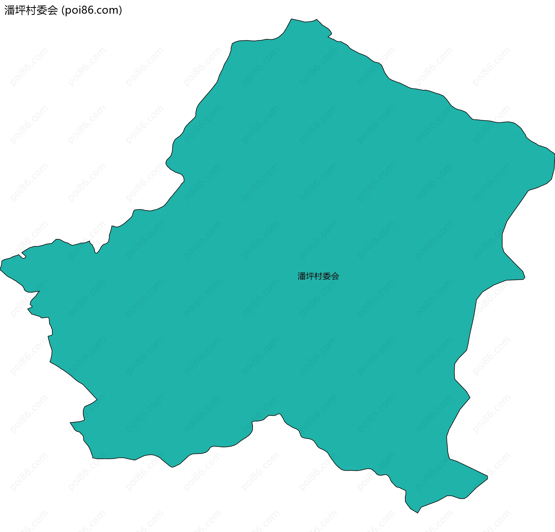 潘坪村委会边界地图