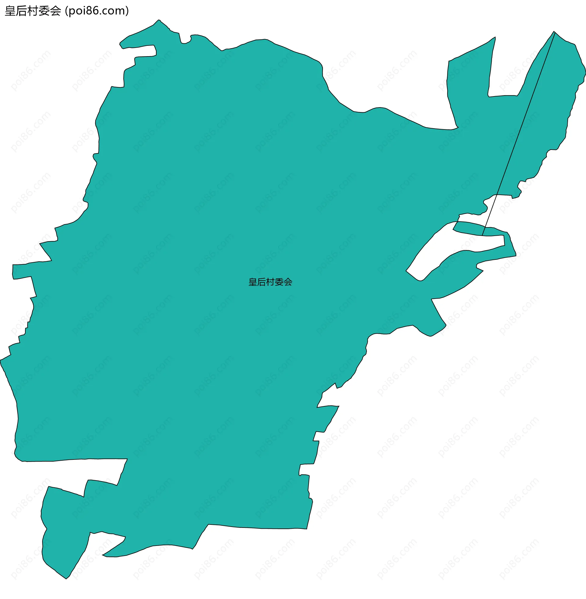 皇后村委会边界地图