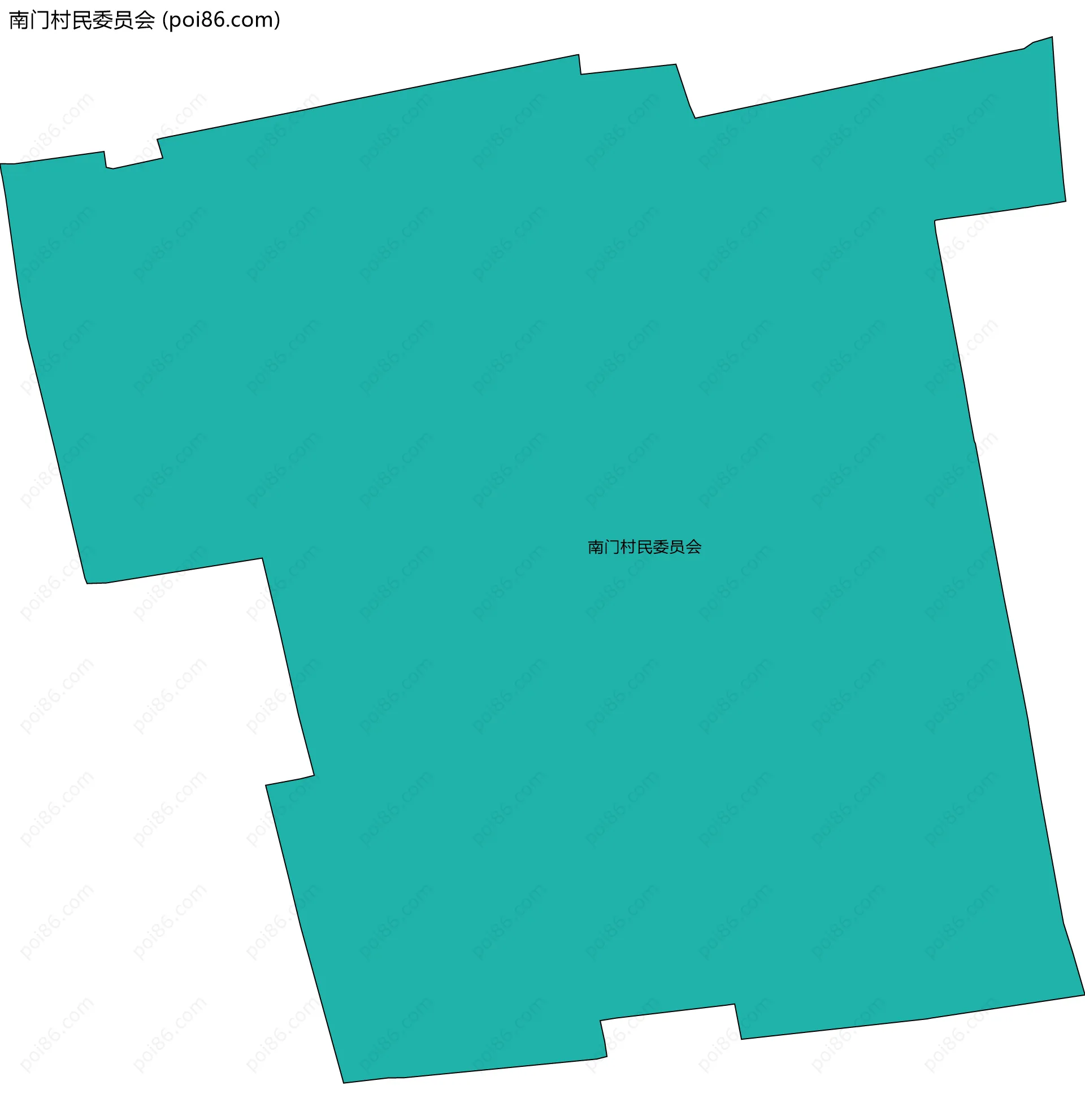 南门村民委员会边界地图