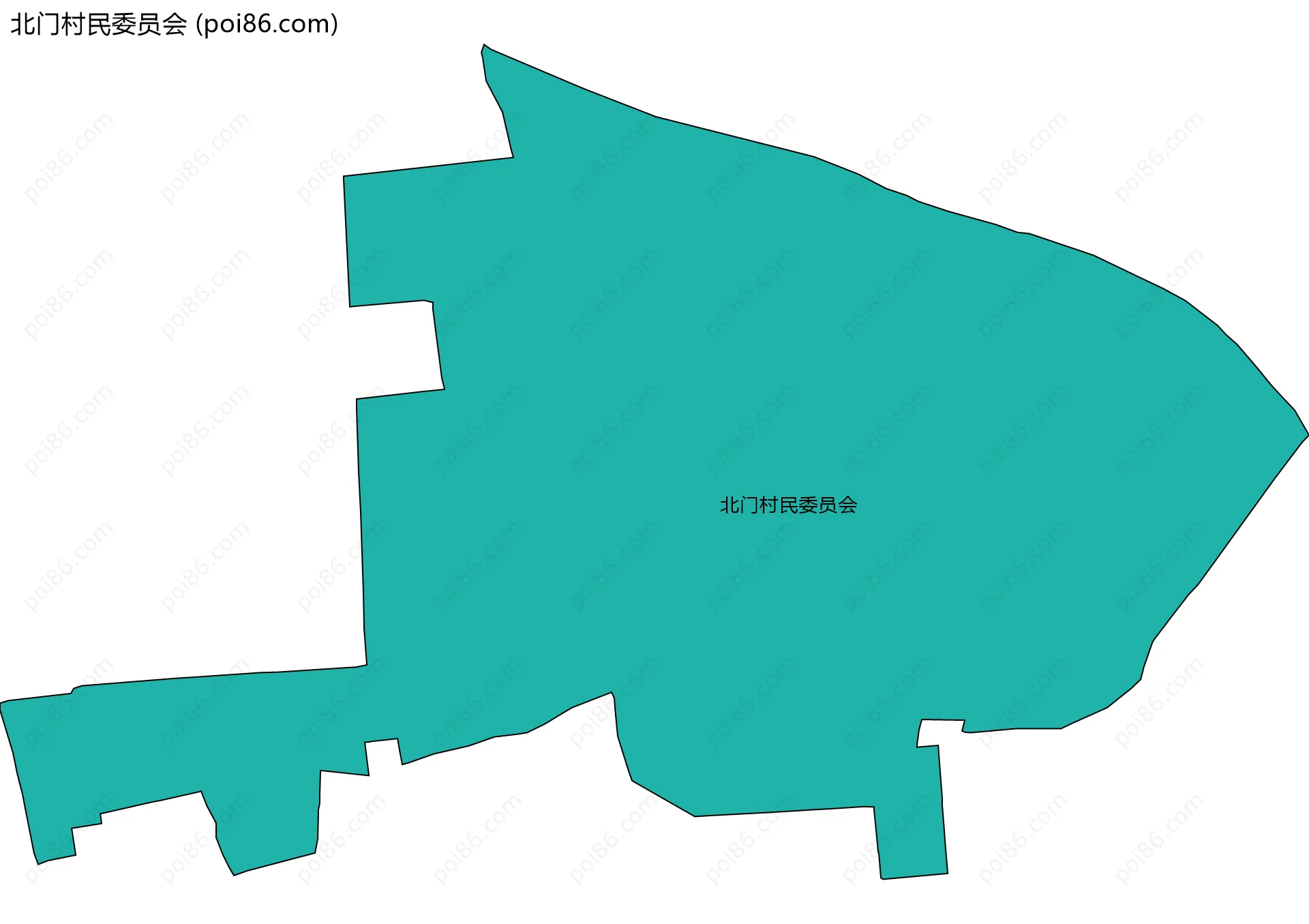 北门村民委员会边界地图