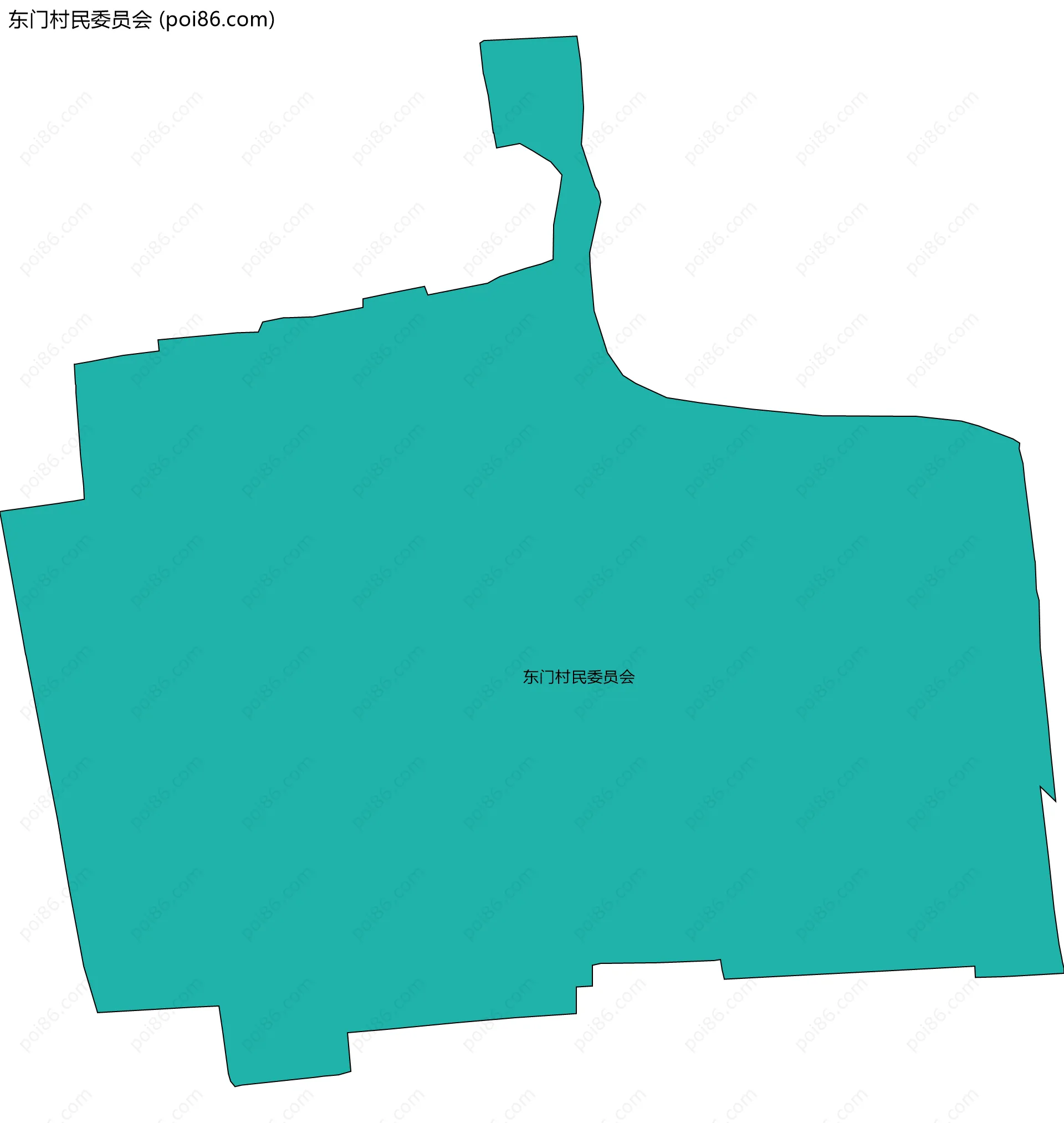 东门村民委员会边界地图