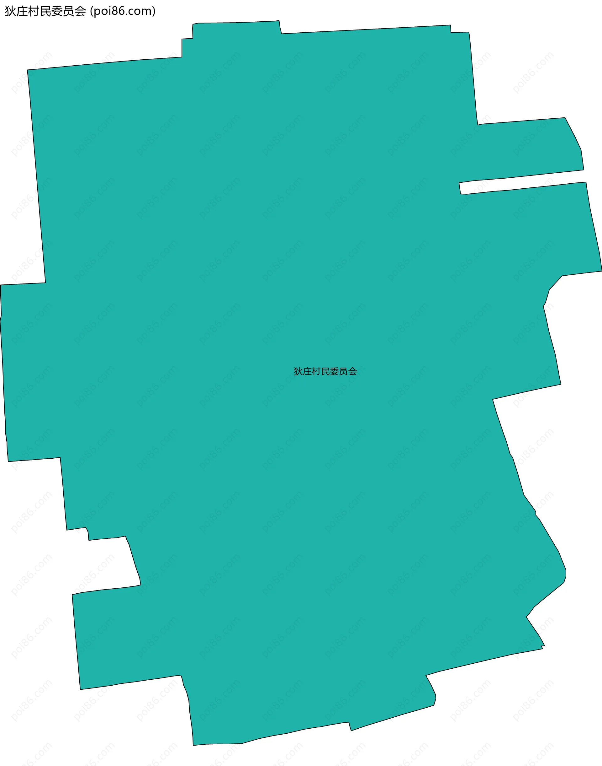 狄庄村民委员会边界地图