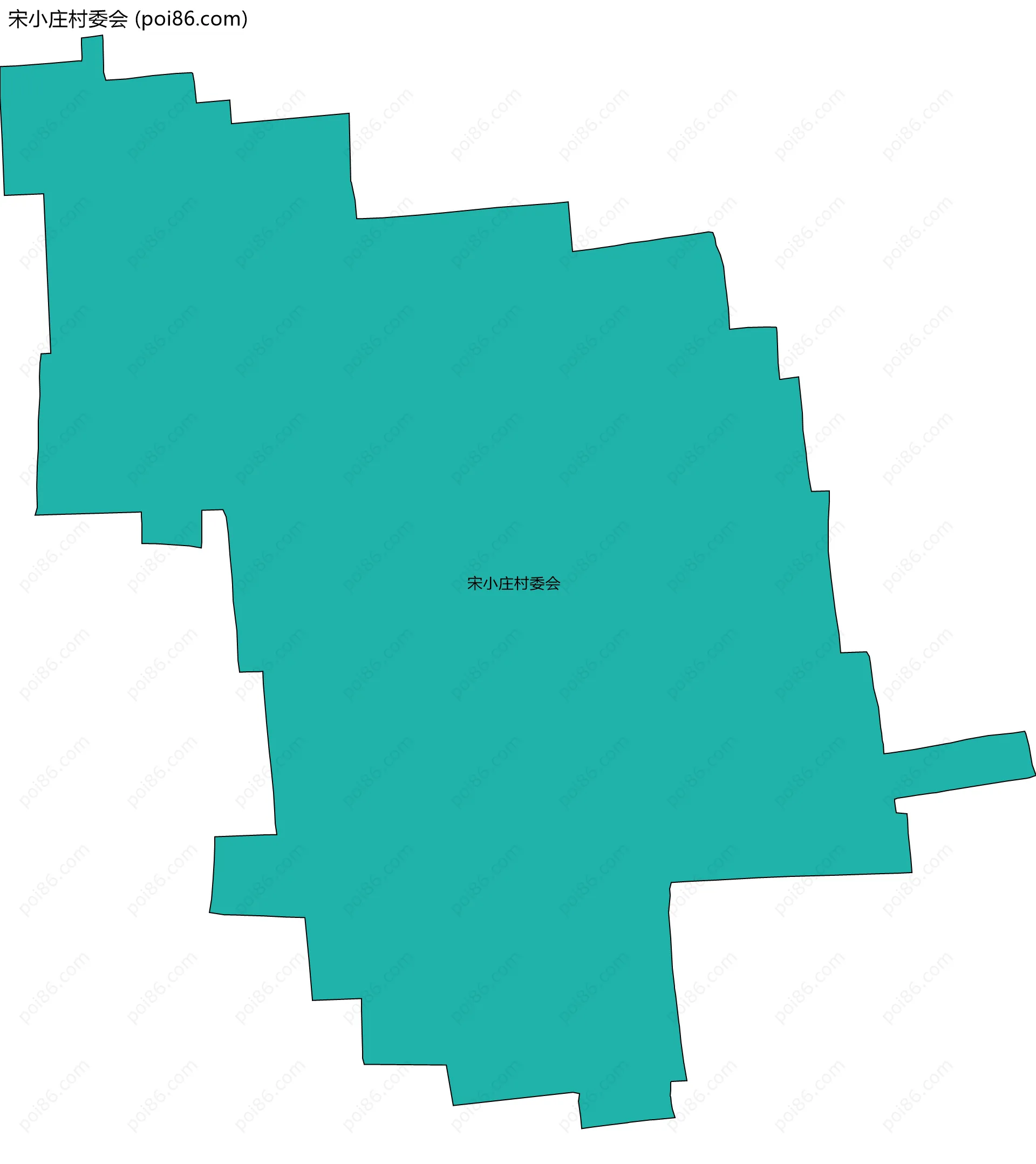 宋小庄村委会边界地图