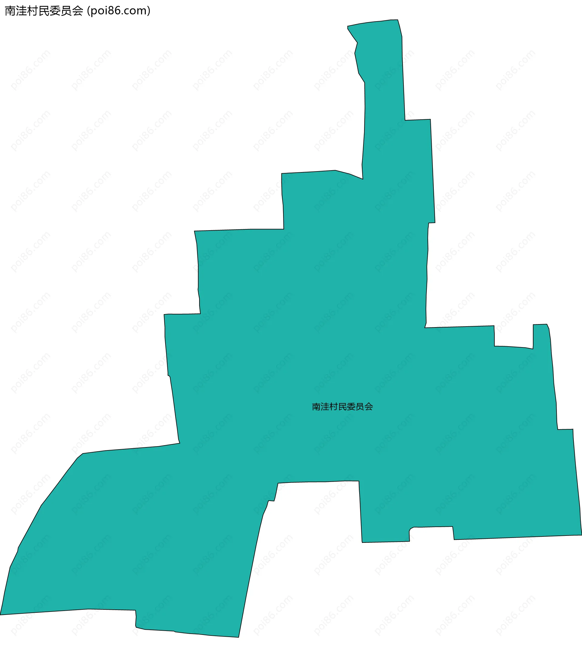 南洼村民委员会边界地图