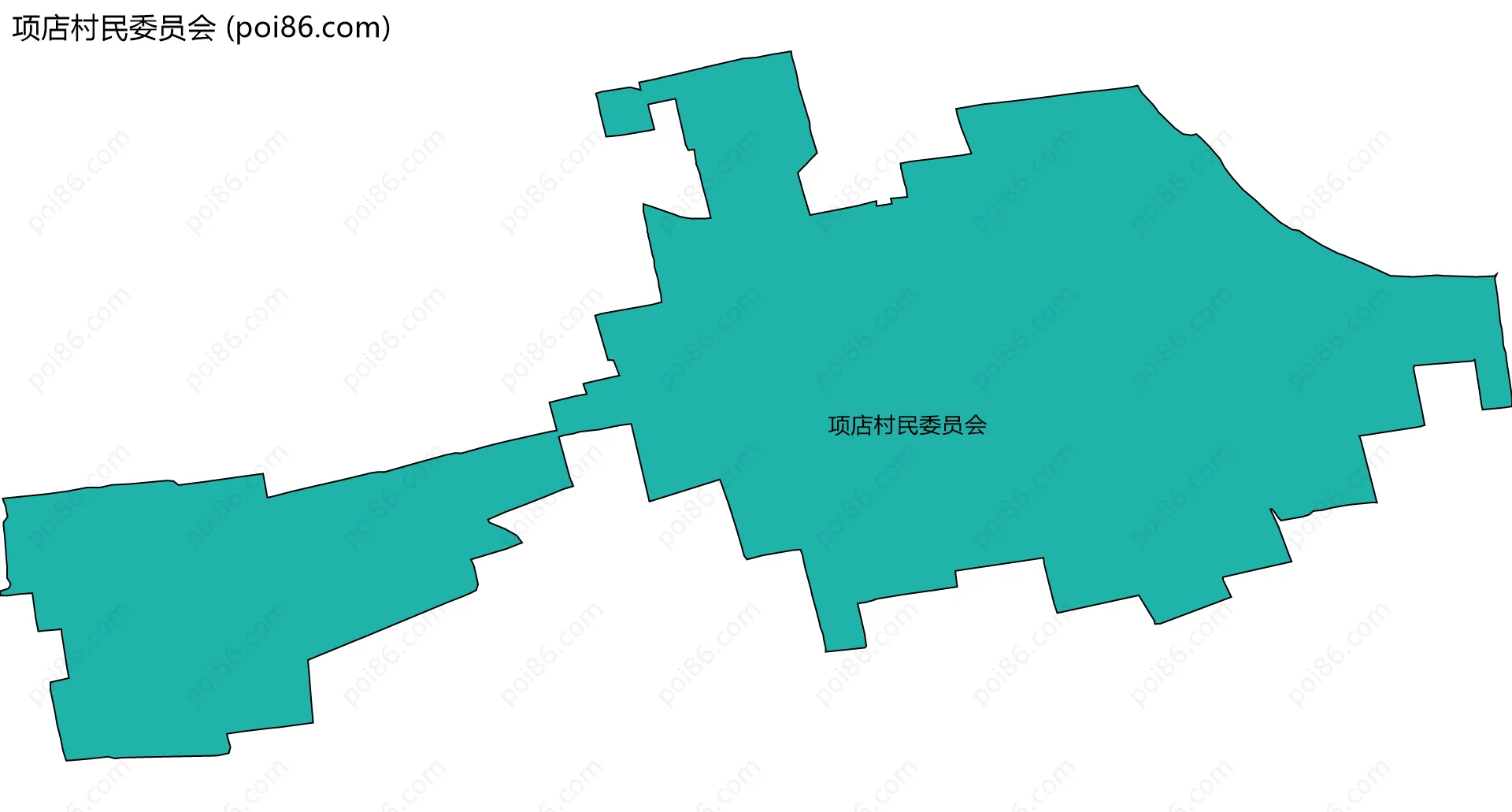 项店村民委员会边界地图