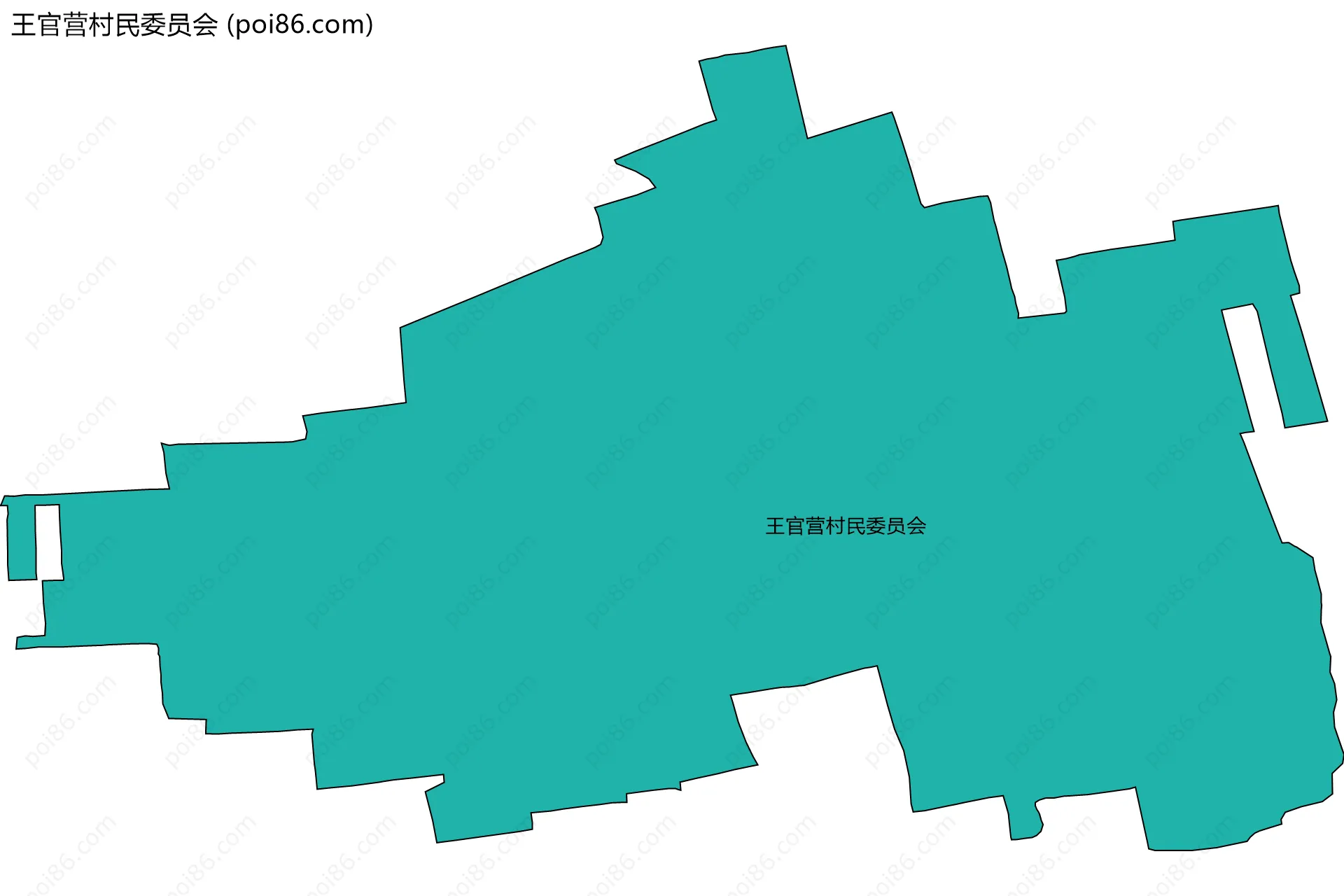 王官营村民委员会边界地图