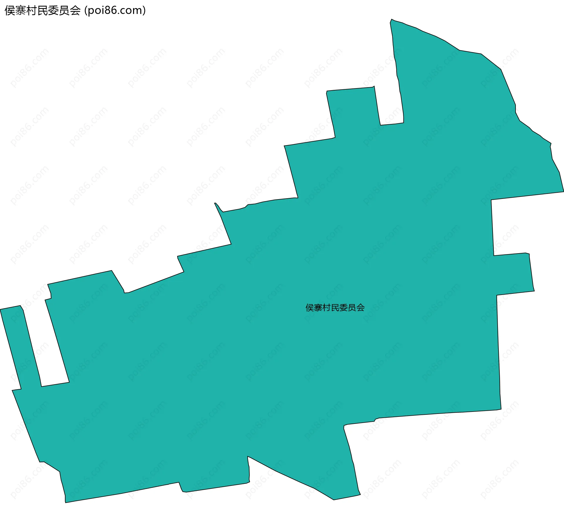 侯寨村民委员会边界地图