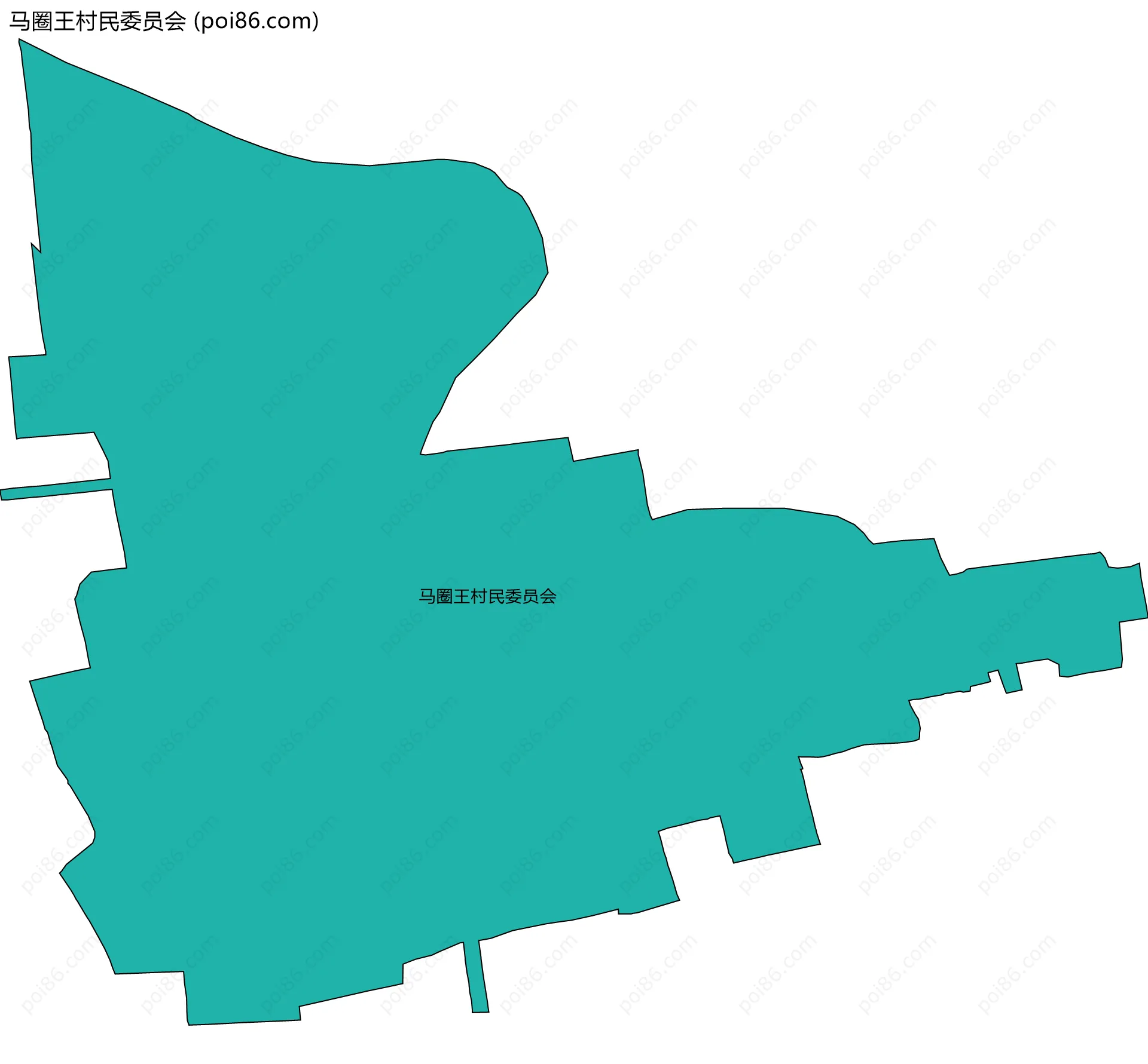 马圈王村民委员会边界地图