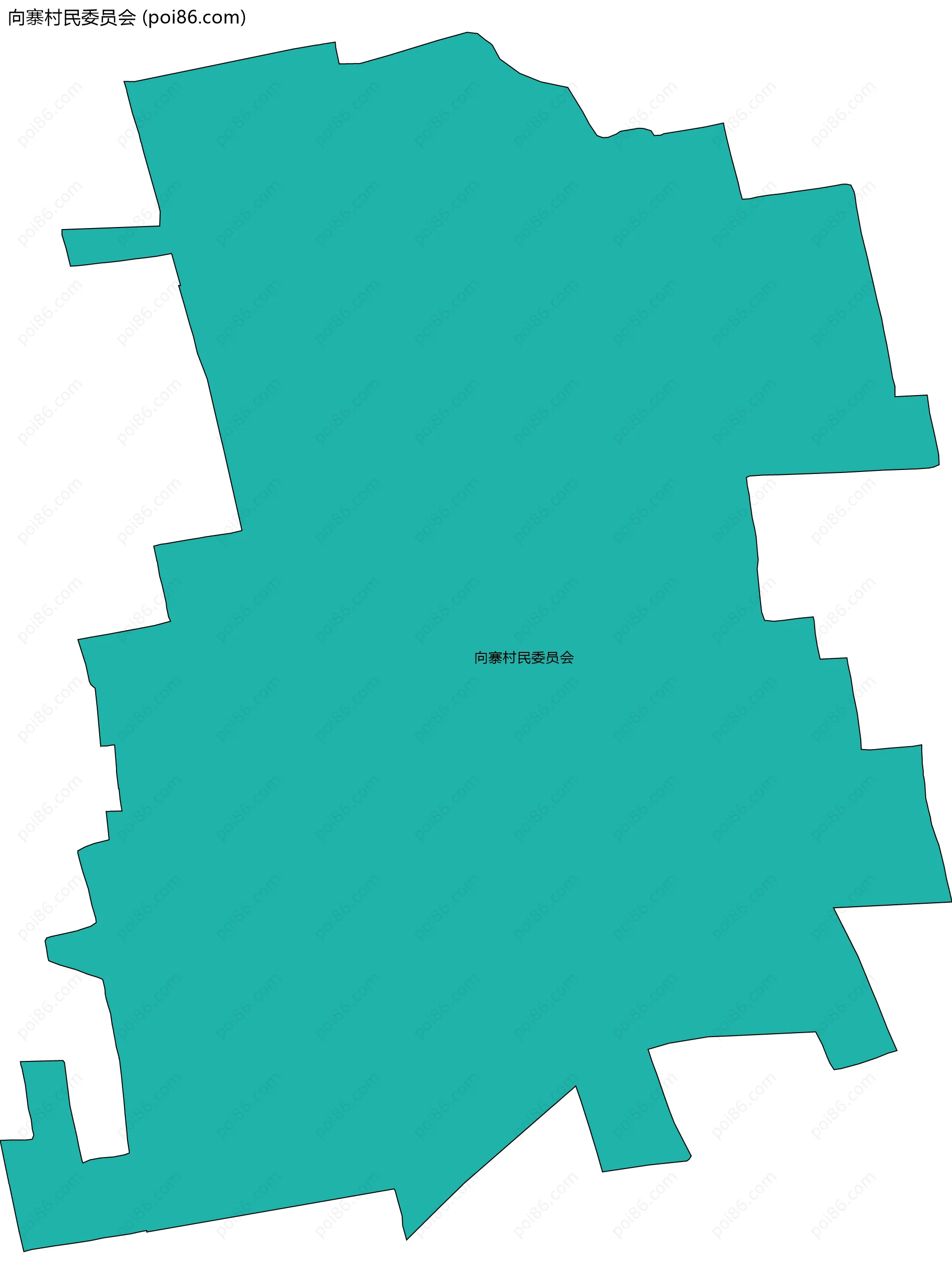 向寨村民委员会边界地图