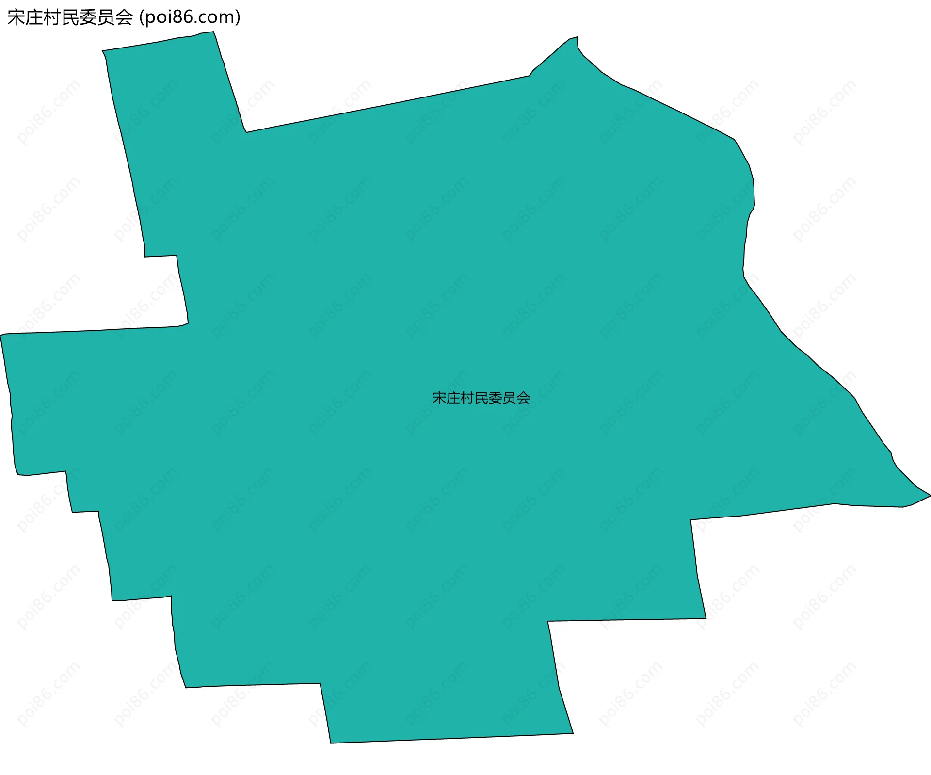 宋庄村民委员会边界地图