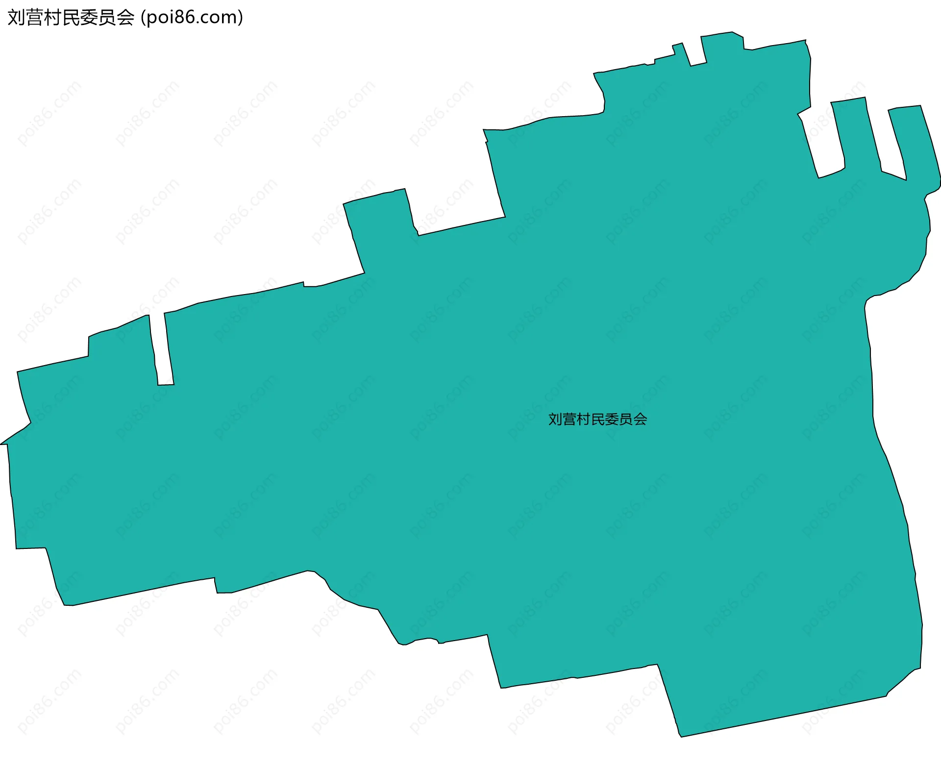 刘营村民委员会边界地图