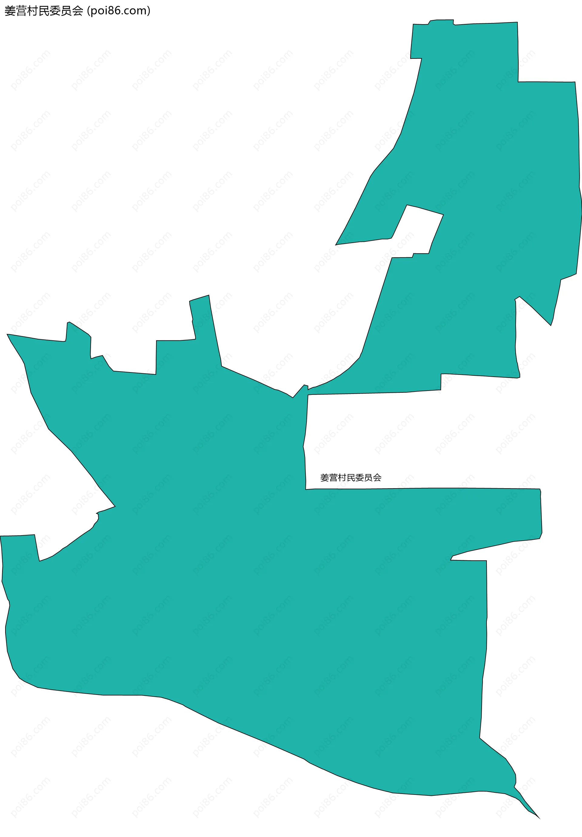 姜营村民委员会边界地图