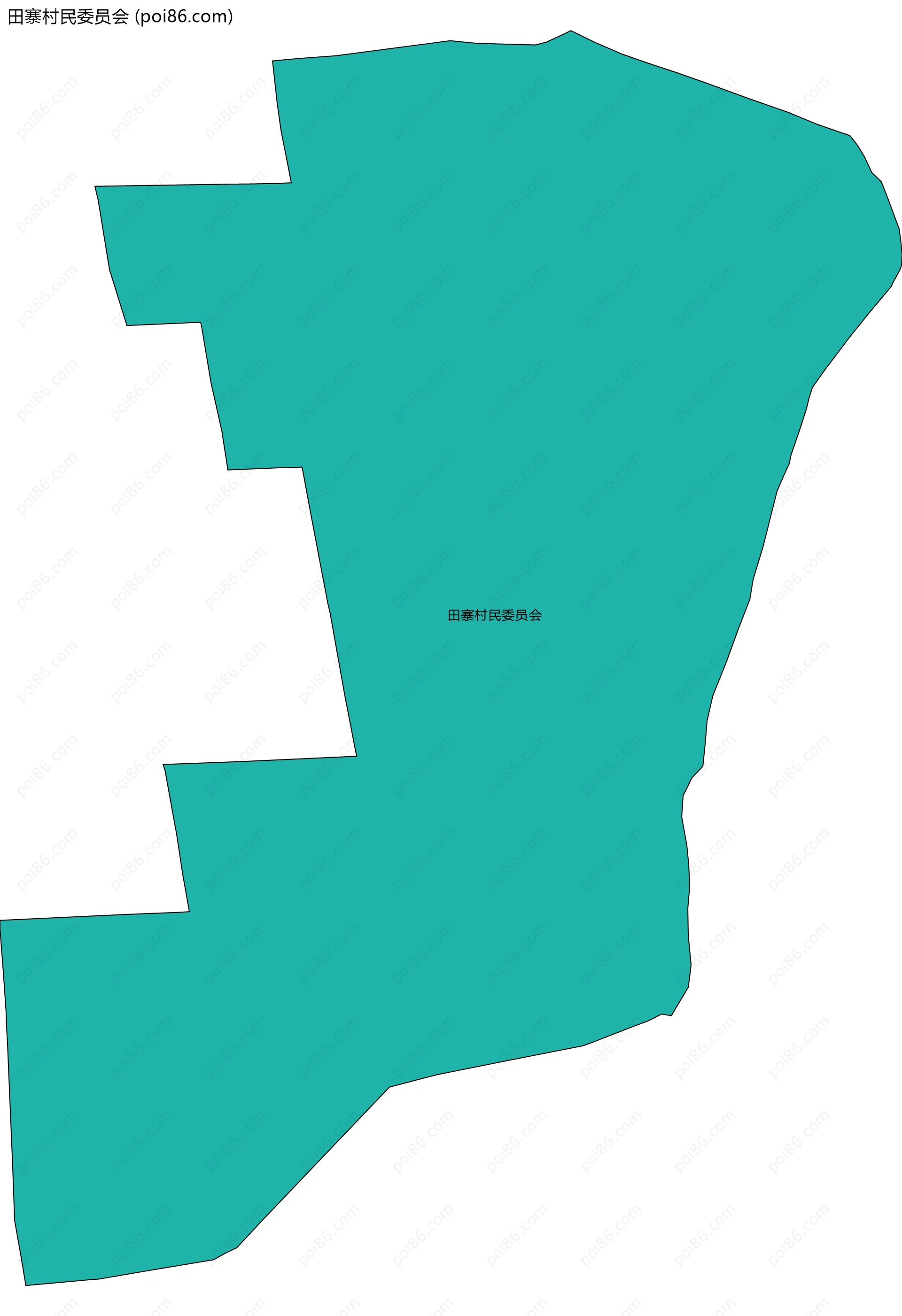 田寨村民委员会边界地图