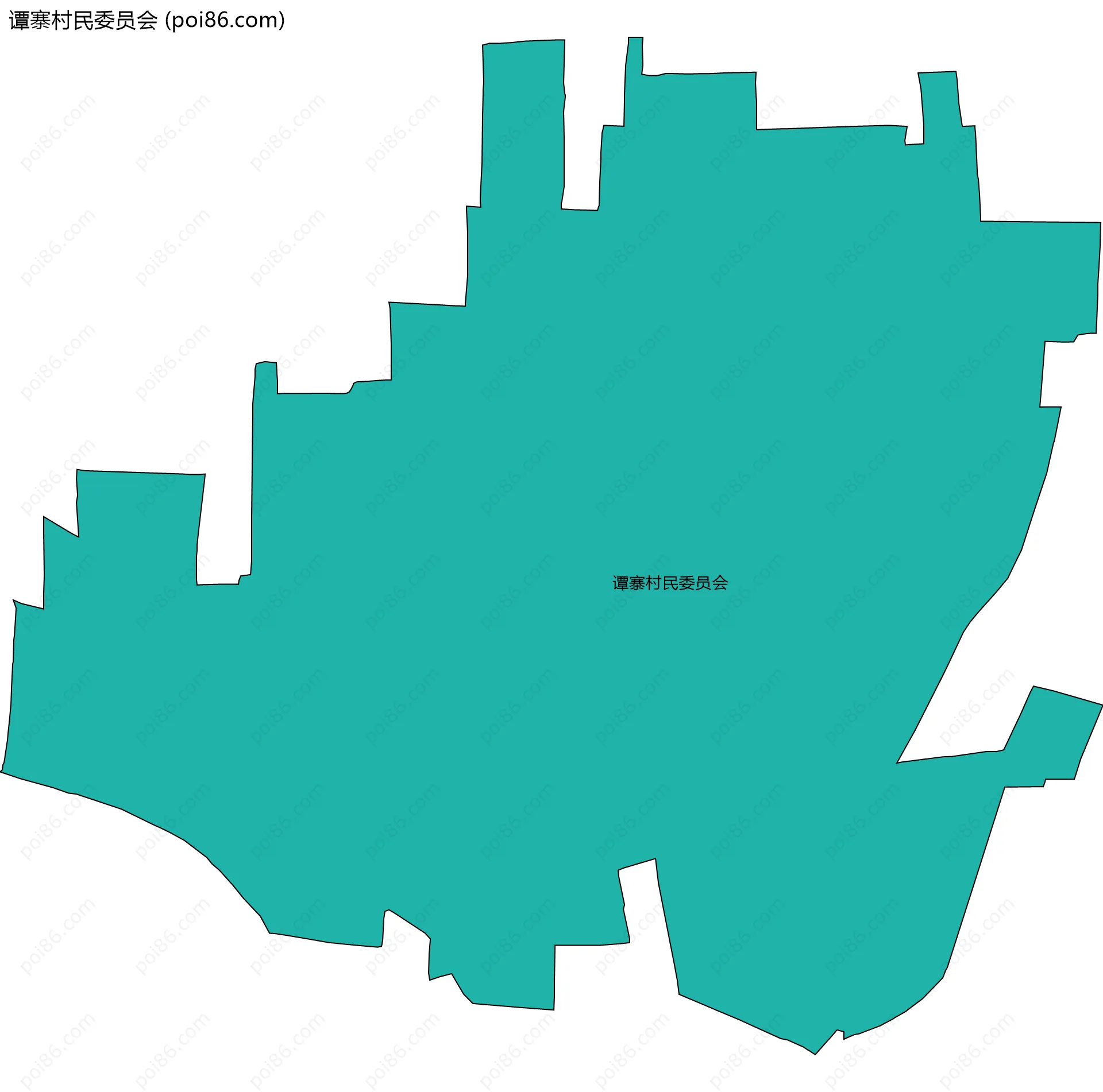 谭寨村民委员会边界地图