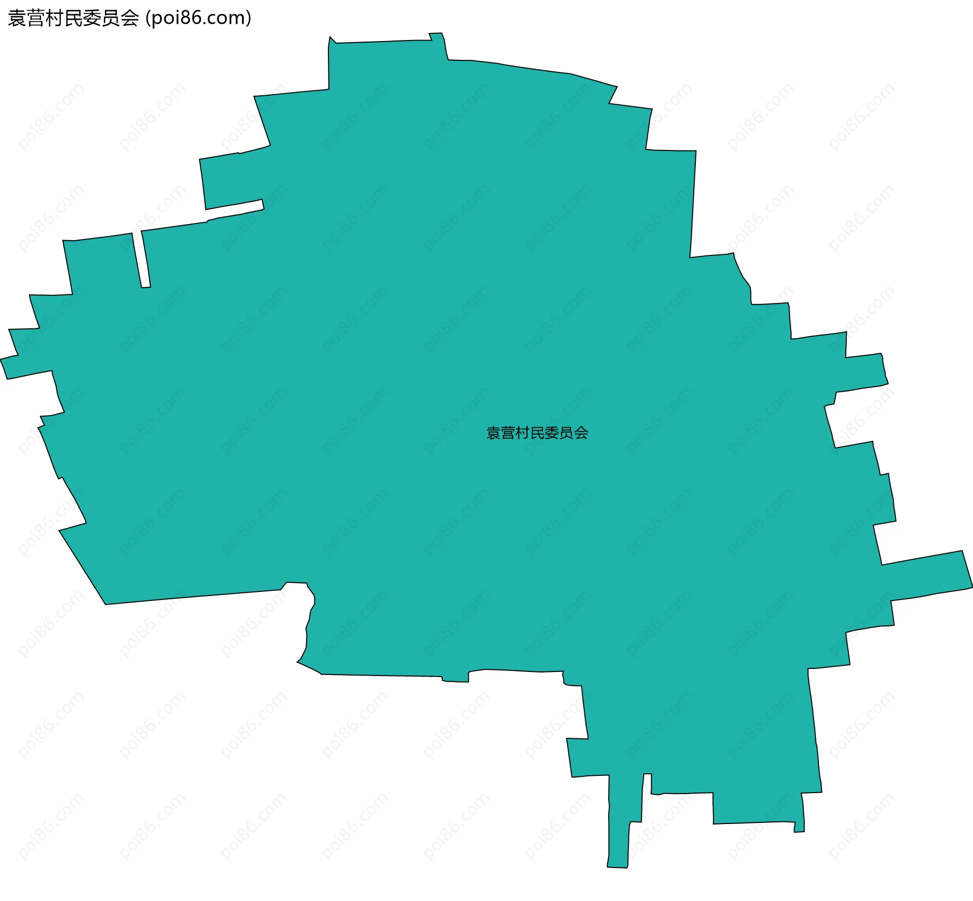 袁营村民委员会边界地图