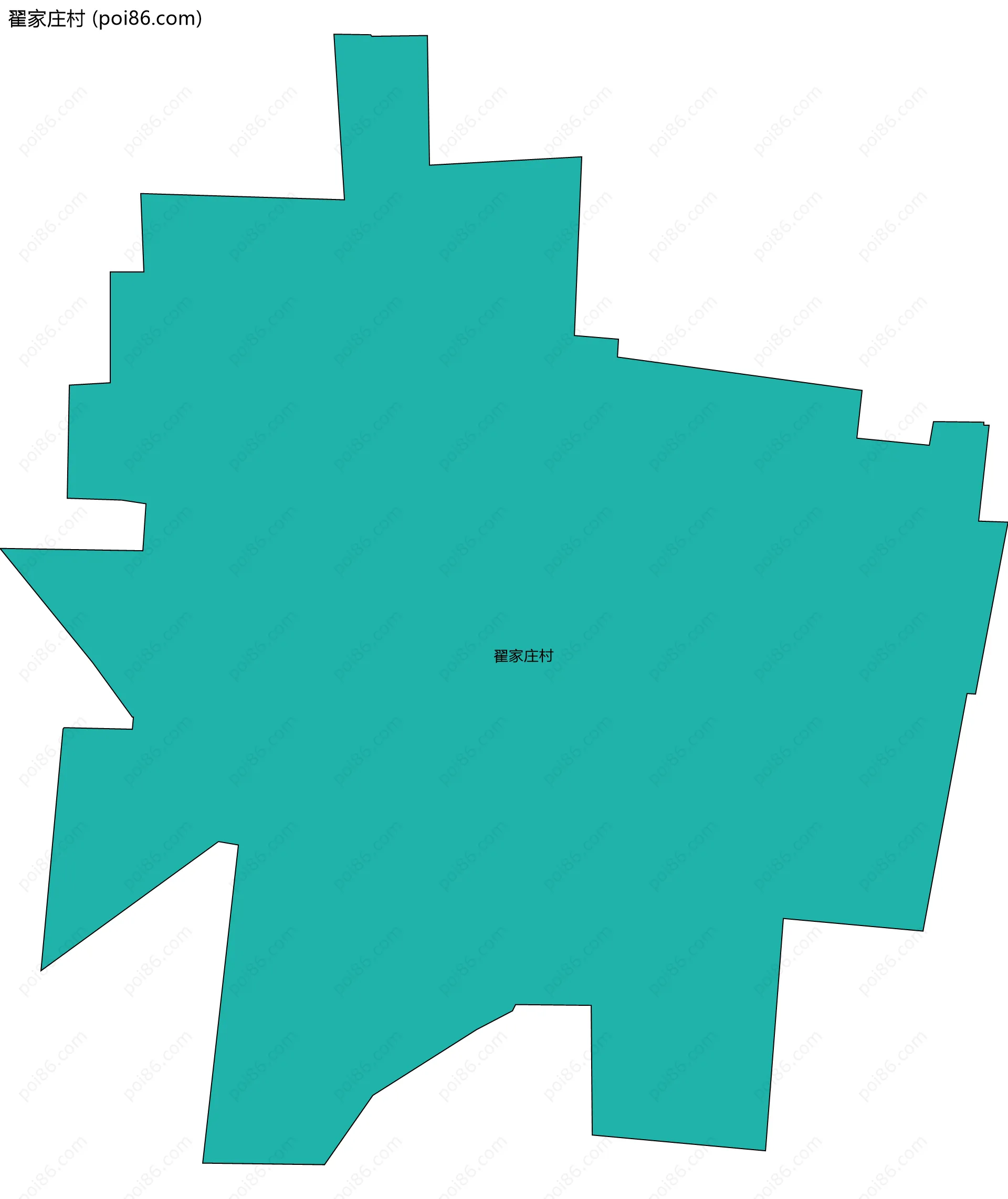 翟家庄村边界地图