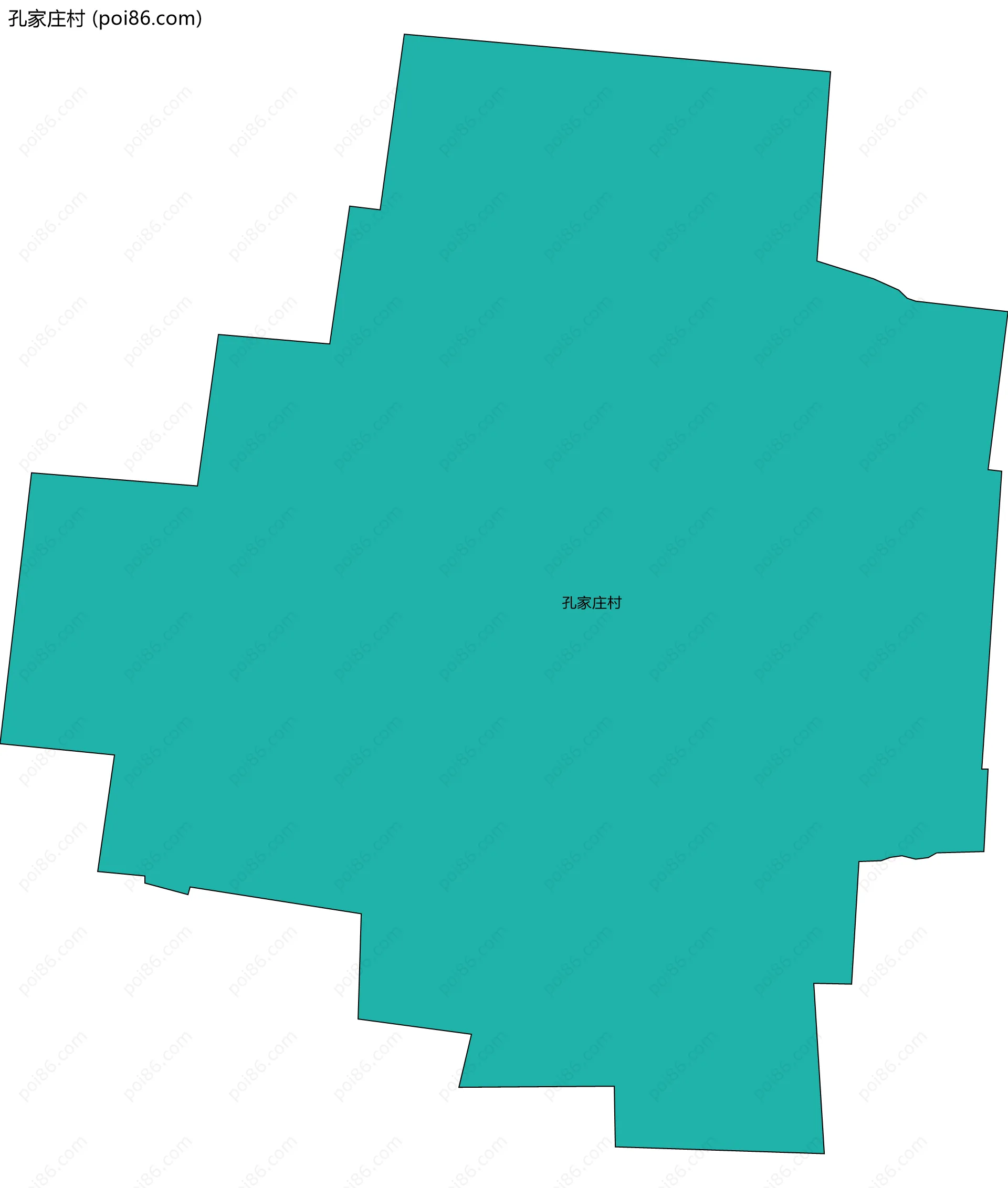 孔家庄村边界地图