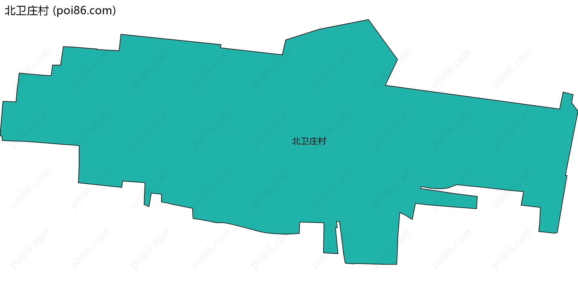 北卫庄村边界地图