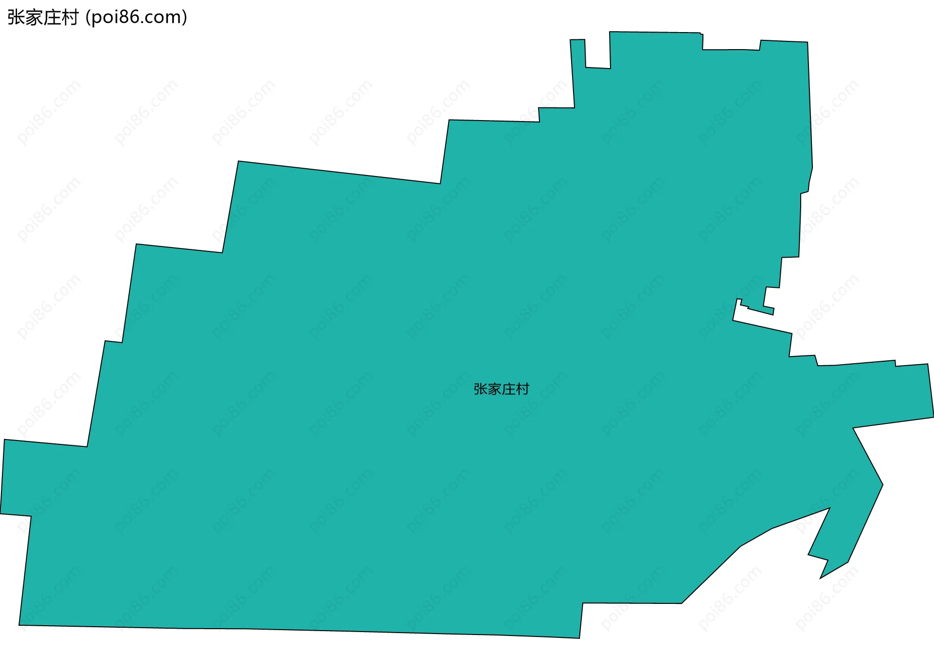 张家庄村边界地图