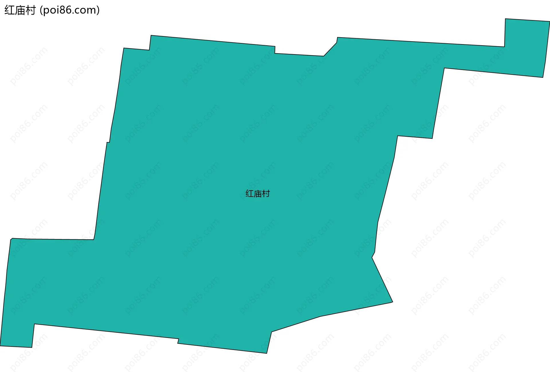 红庙村边界地图