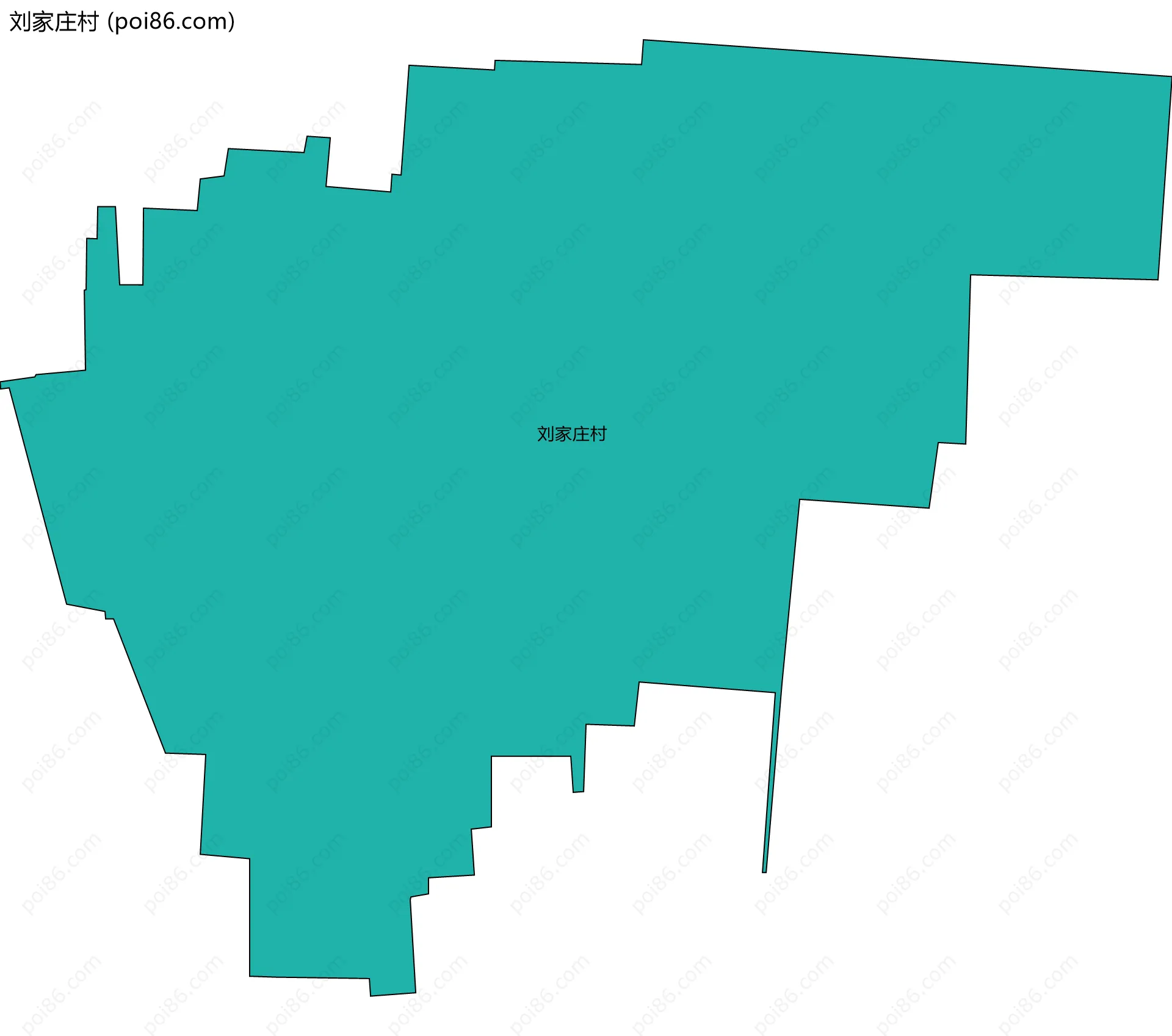 刘家庄村边界地图