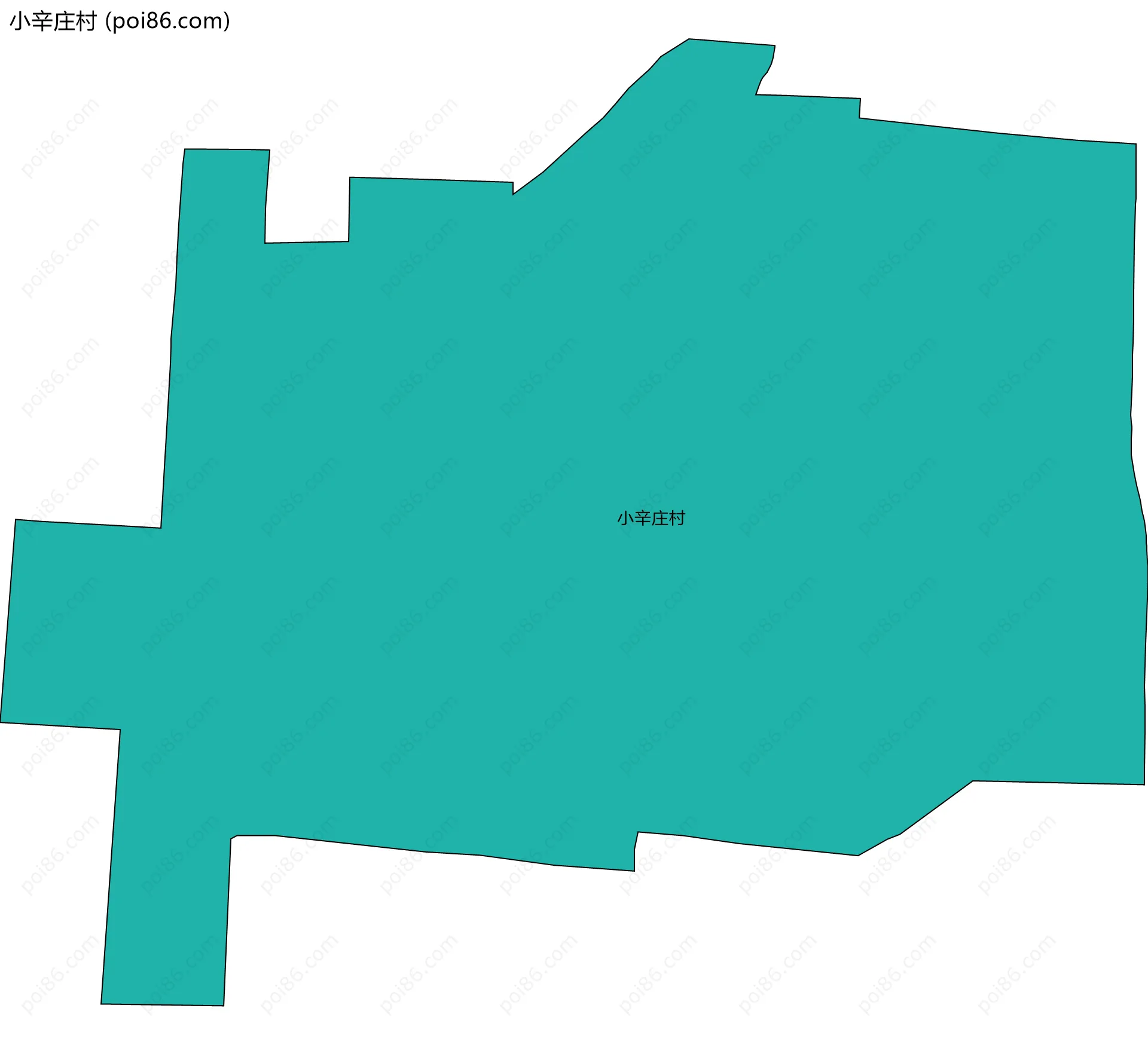 小辛庄村边界地图