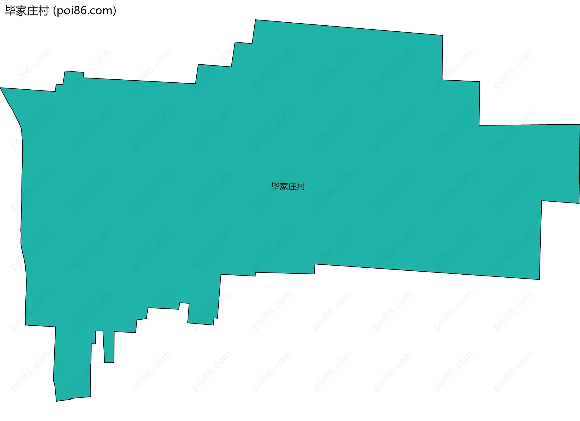 毕家庄村边界地图