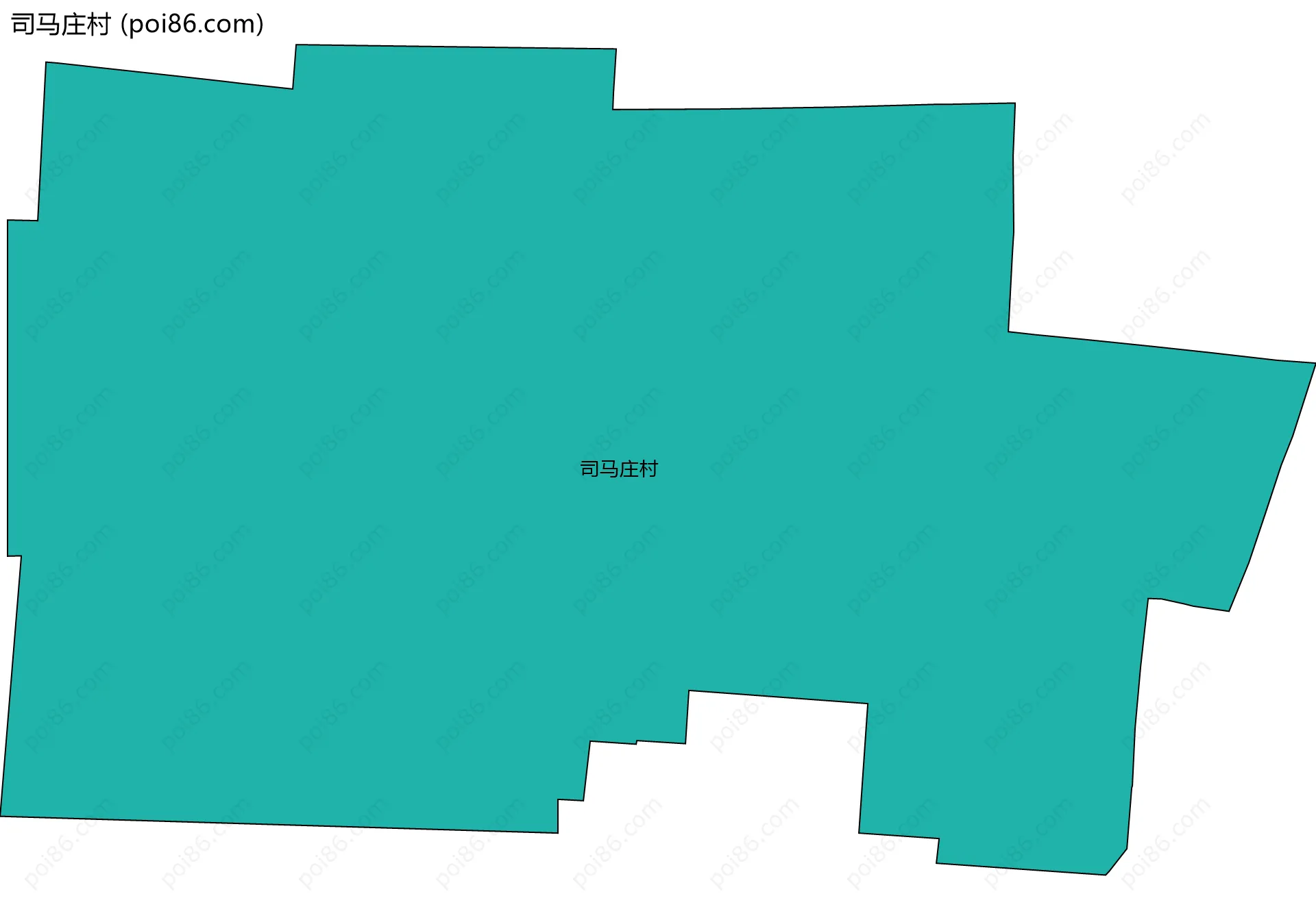 司马庄村边界地图
