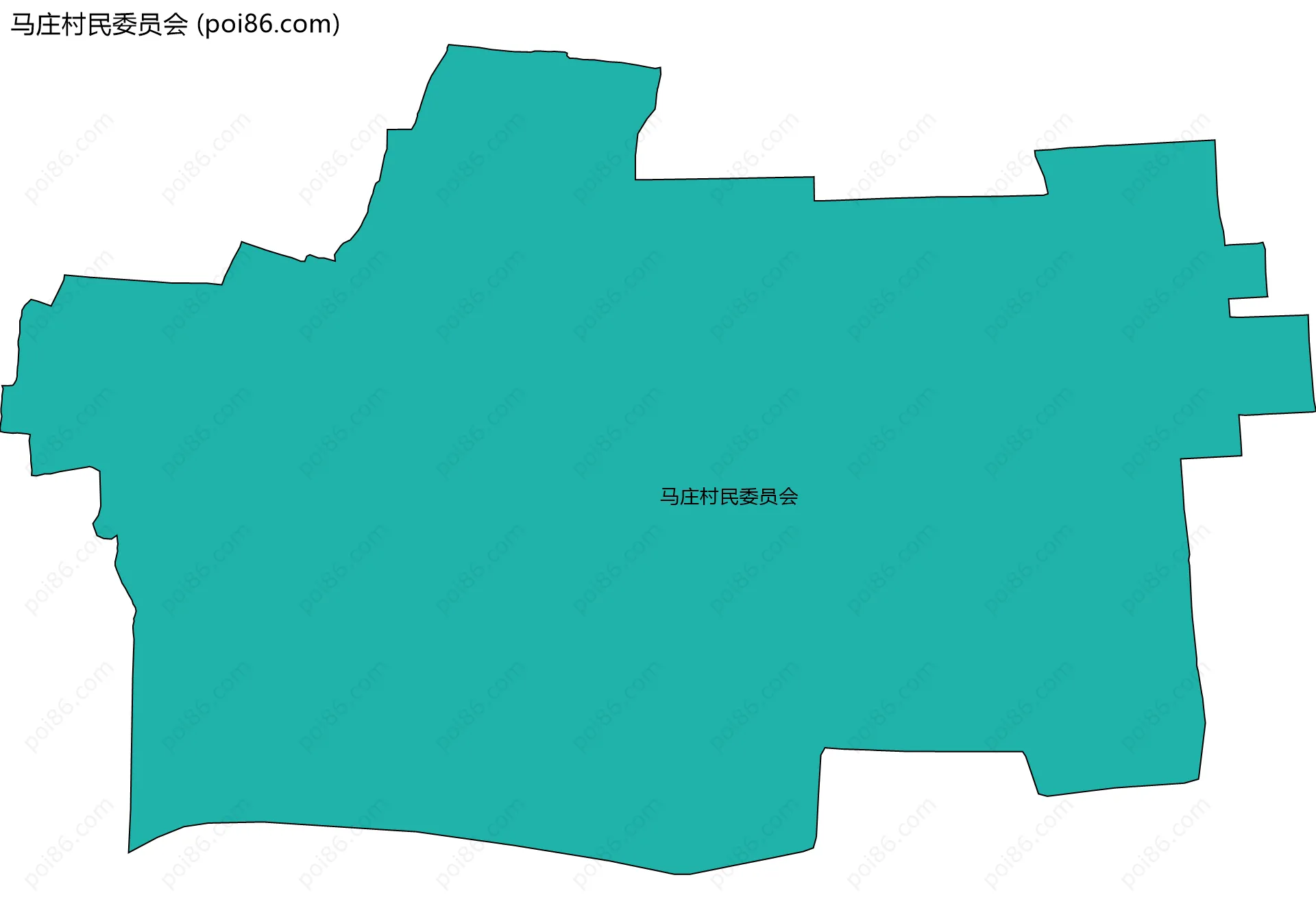 马庄村民委员会边界地图