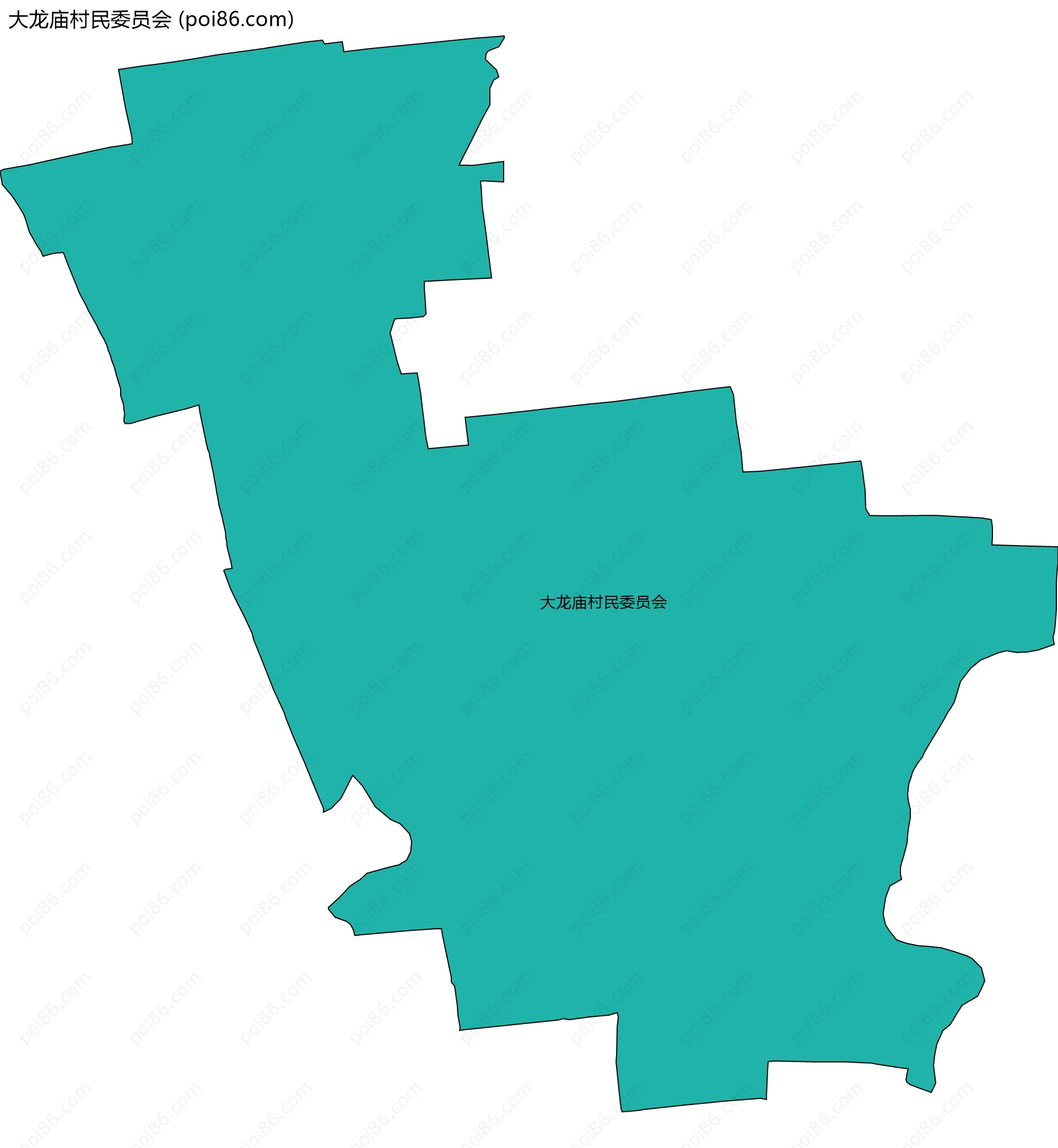 大龙庙村民委员会边界地图
