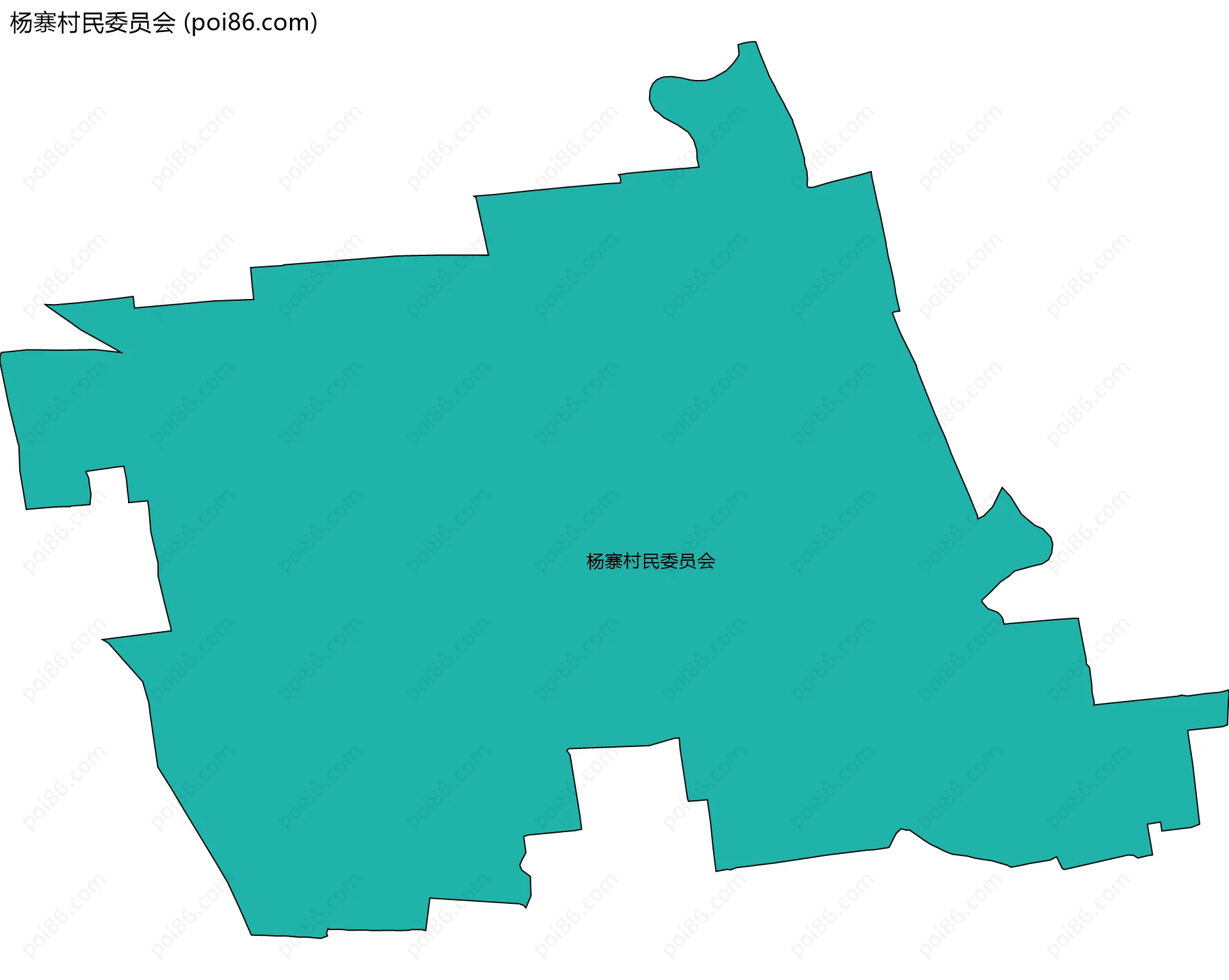 杨寨村民委员会边界地图
