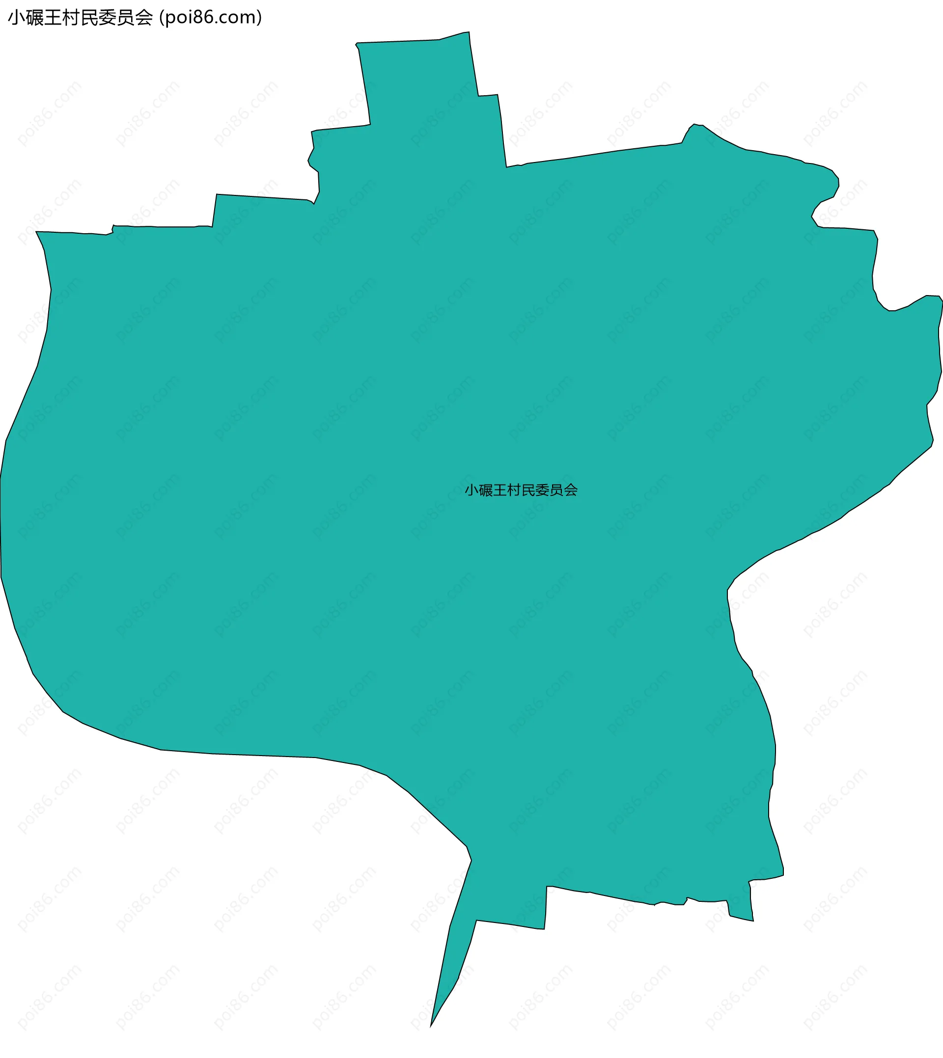 小碾王村民委员会边界地图