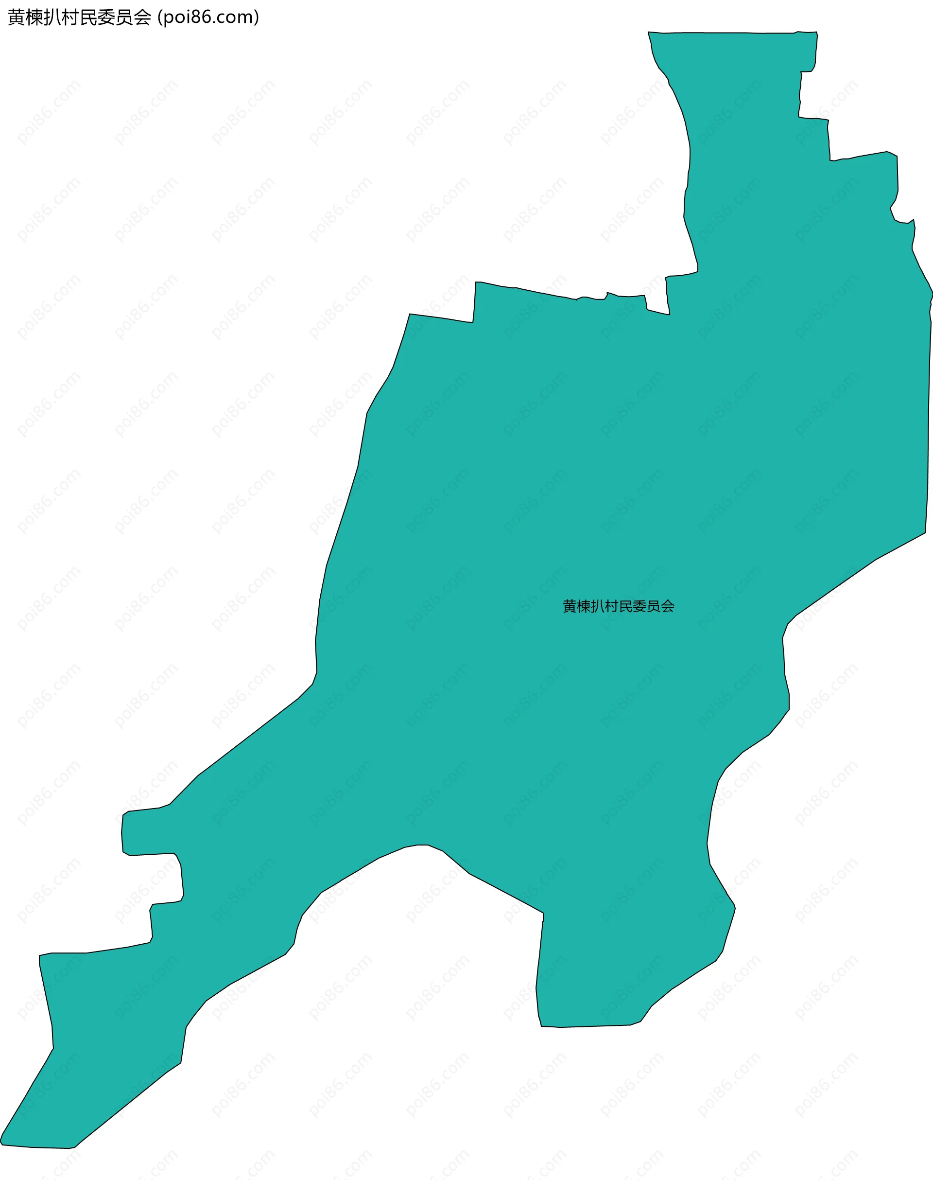 黄楝扒村民委员会边界地图