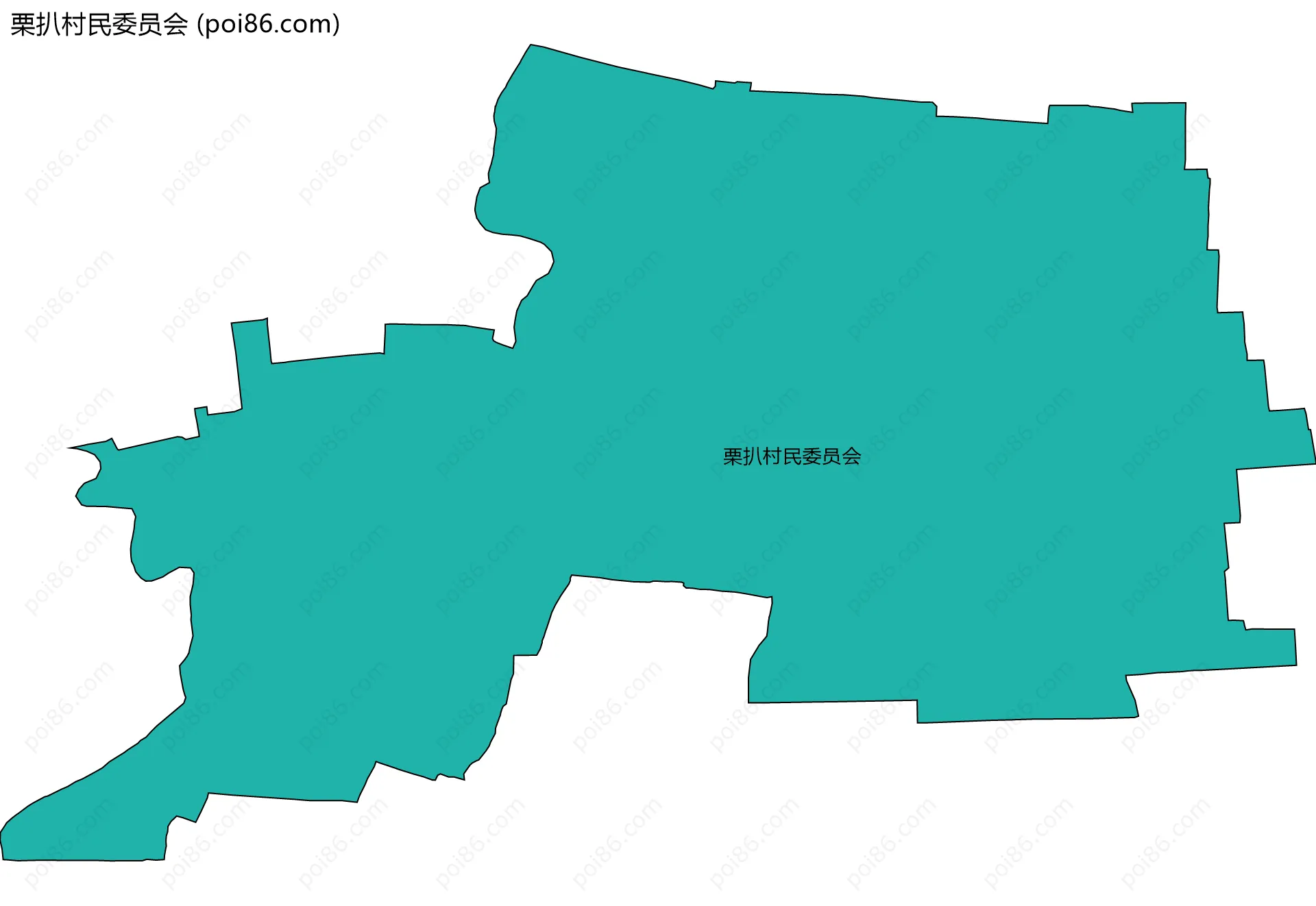 栗扒村民委员会边界地图