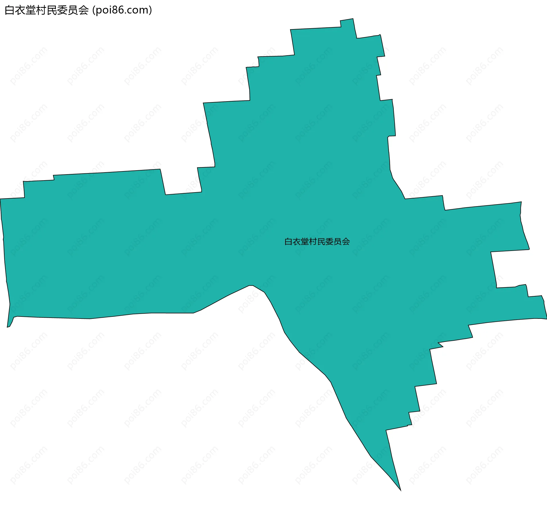 白衣堂村民委员会边界地图