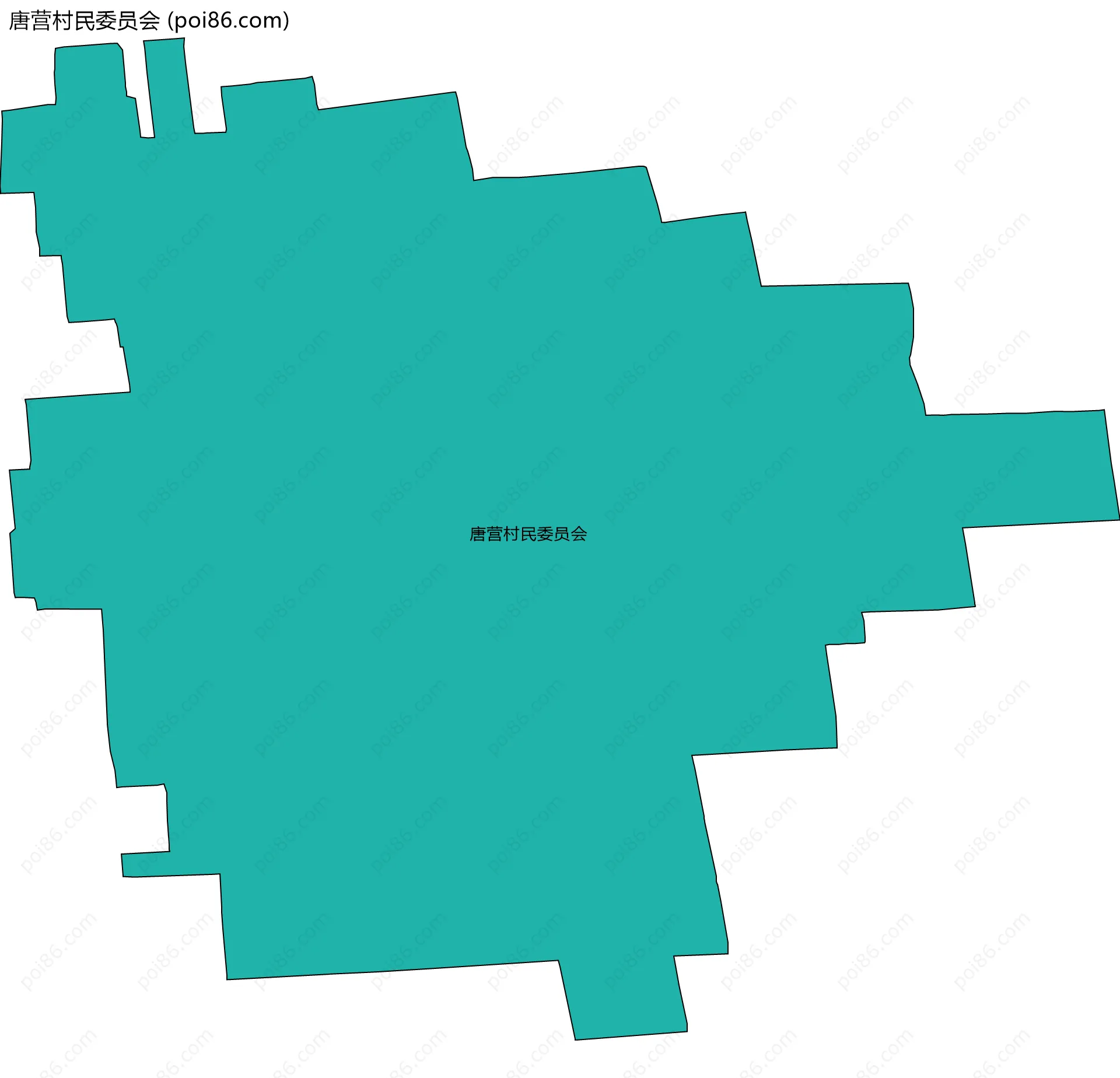 唐营村民委员会边界地图