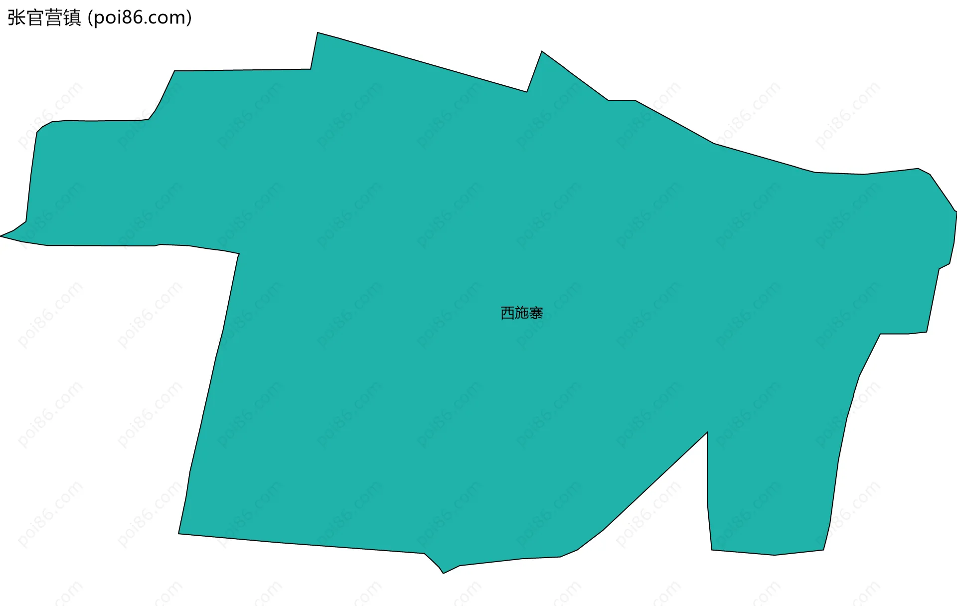 张官营镇边界地图(五级行政区划)