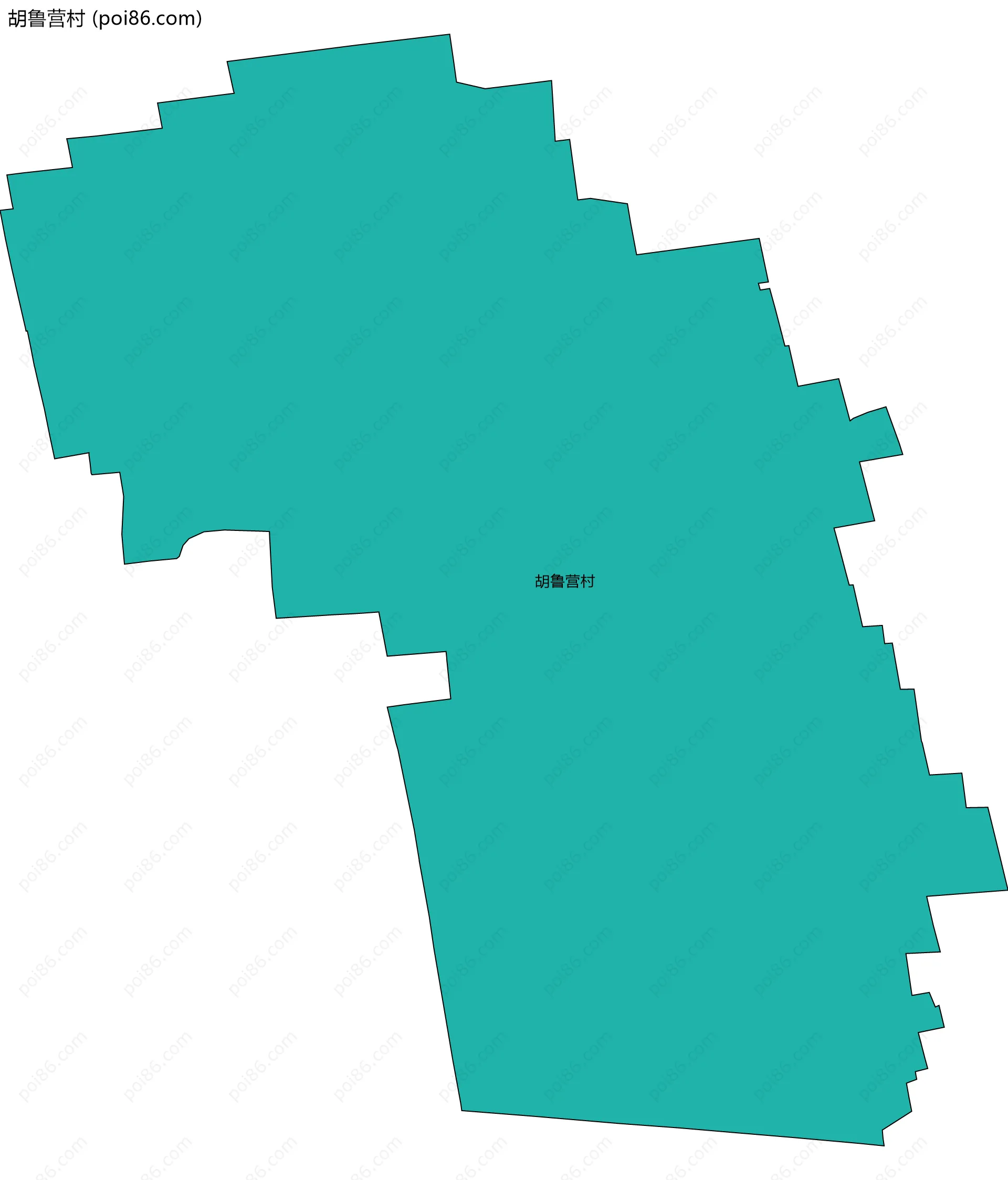 胡鲁营村边界地图