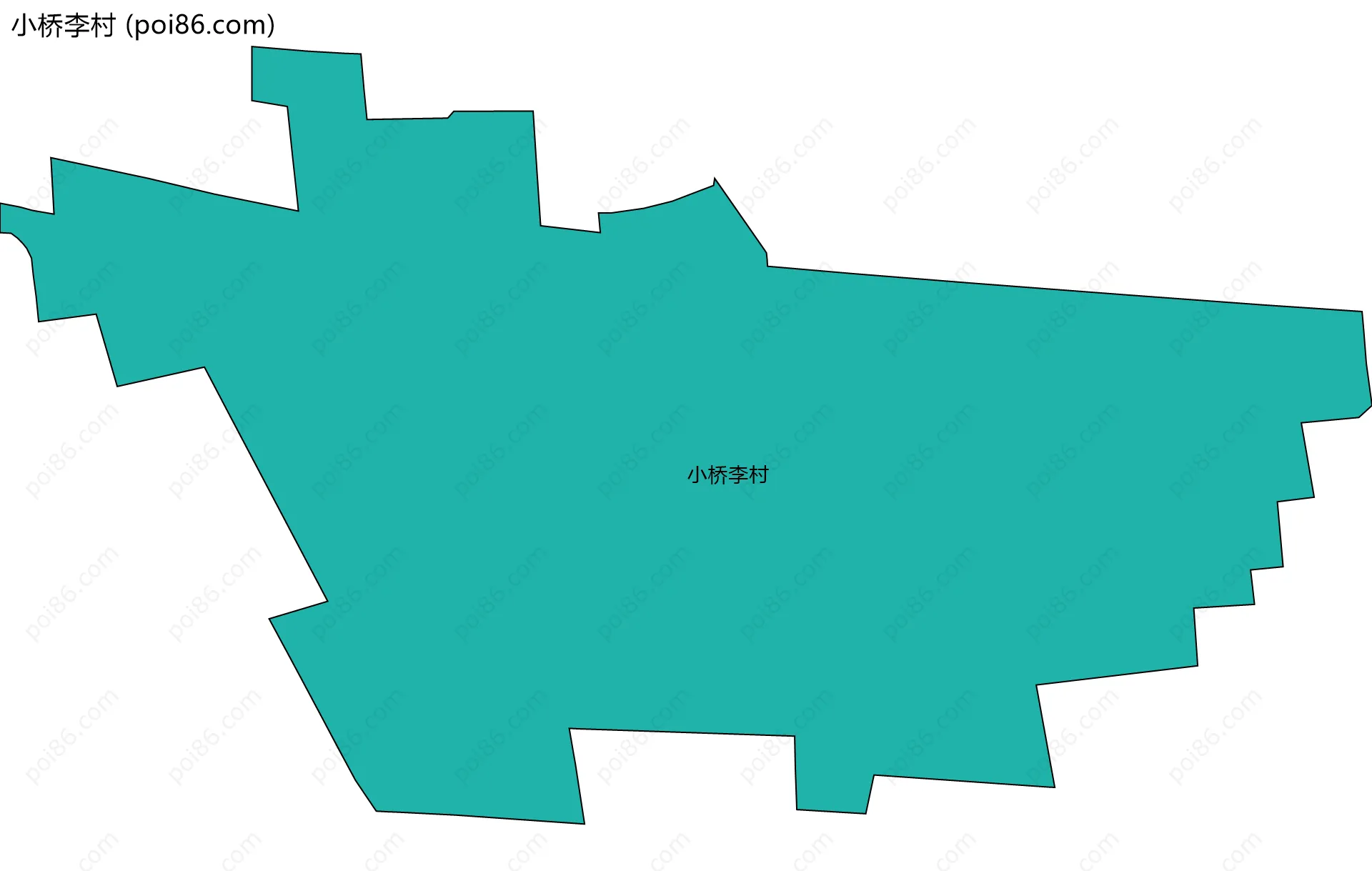 小桥李村边界地图