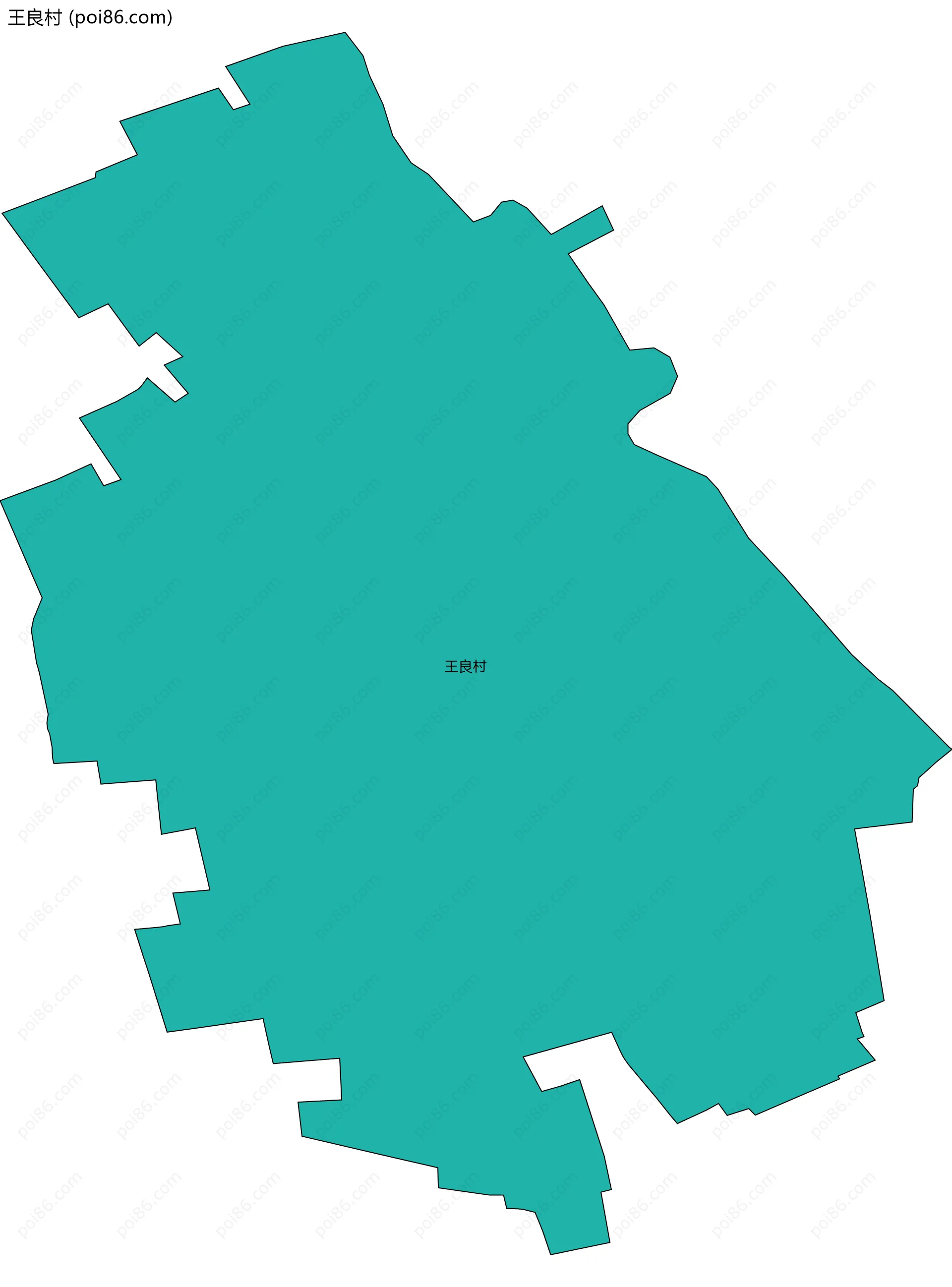 王良村边界地图
