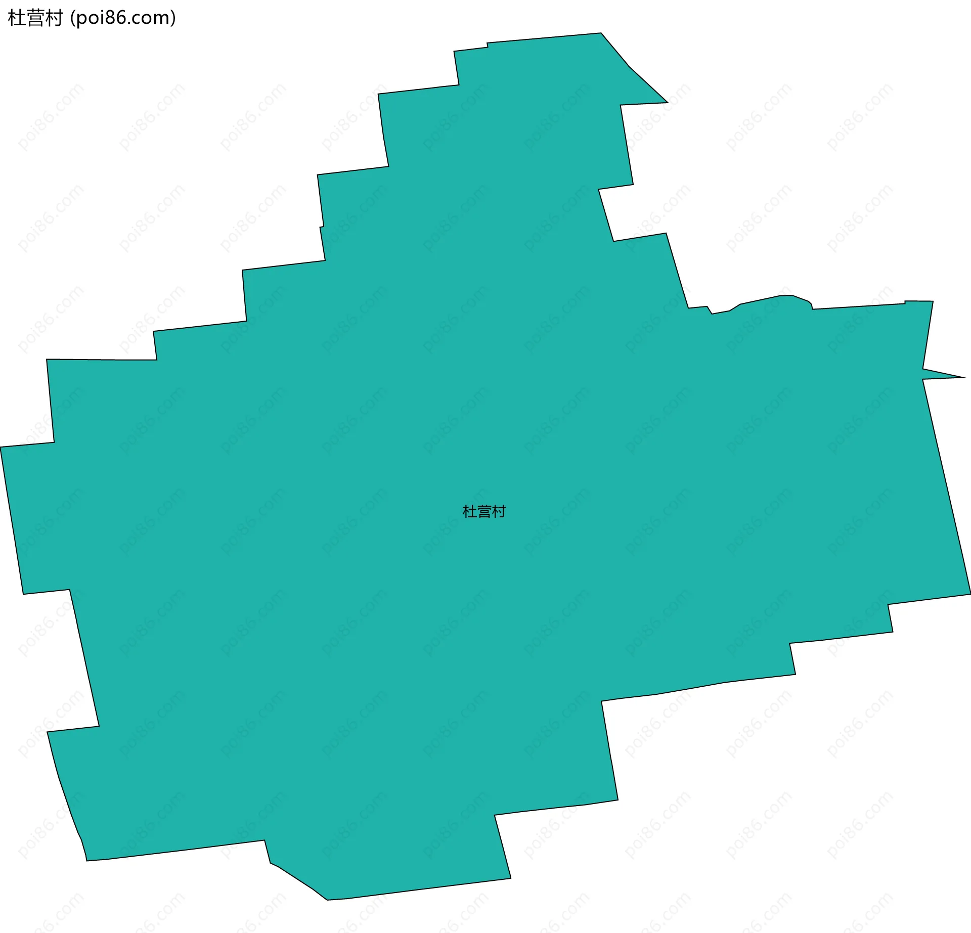杜营村边界地图