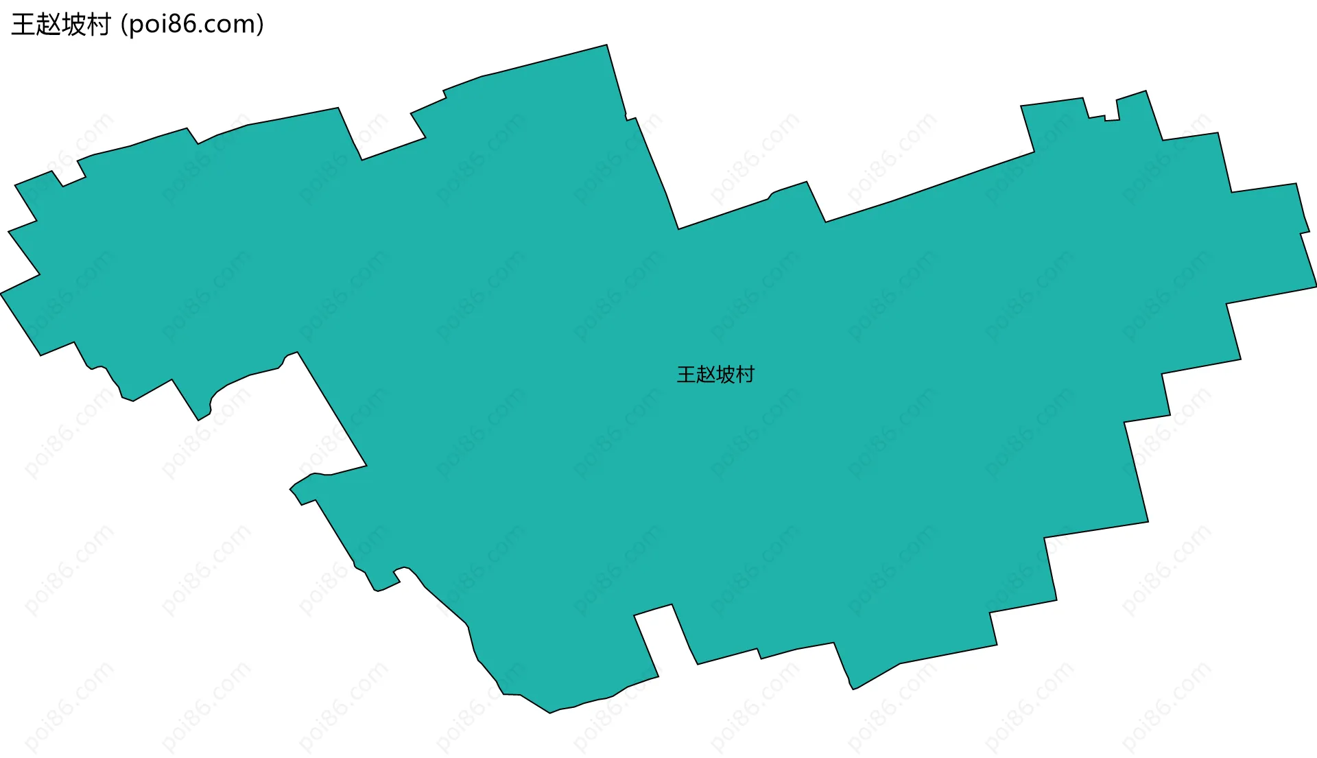 王赵坡村边界地图