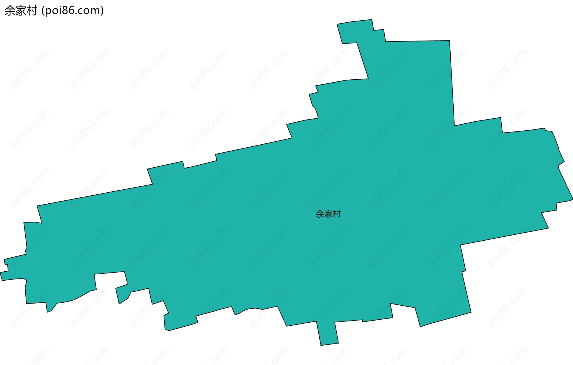 余家村边界地图