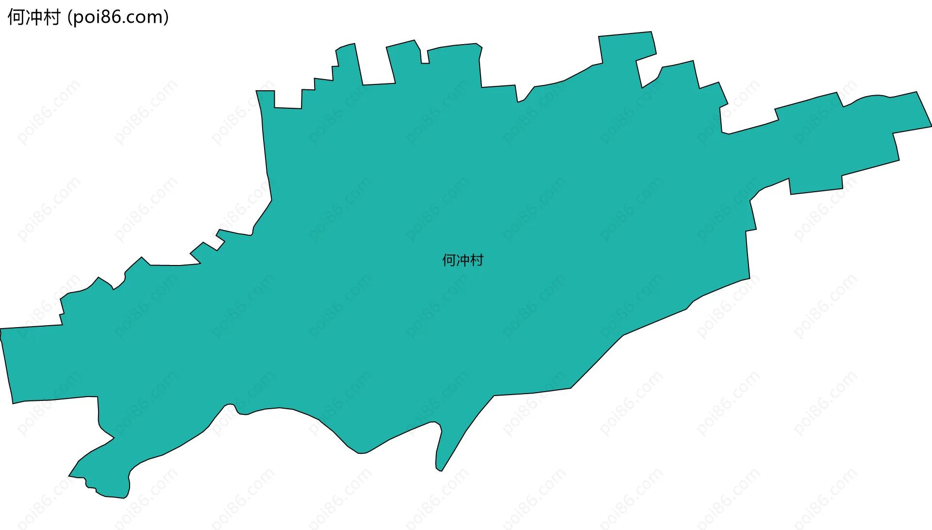 何冲村边界地图