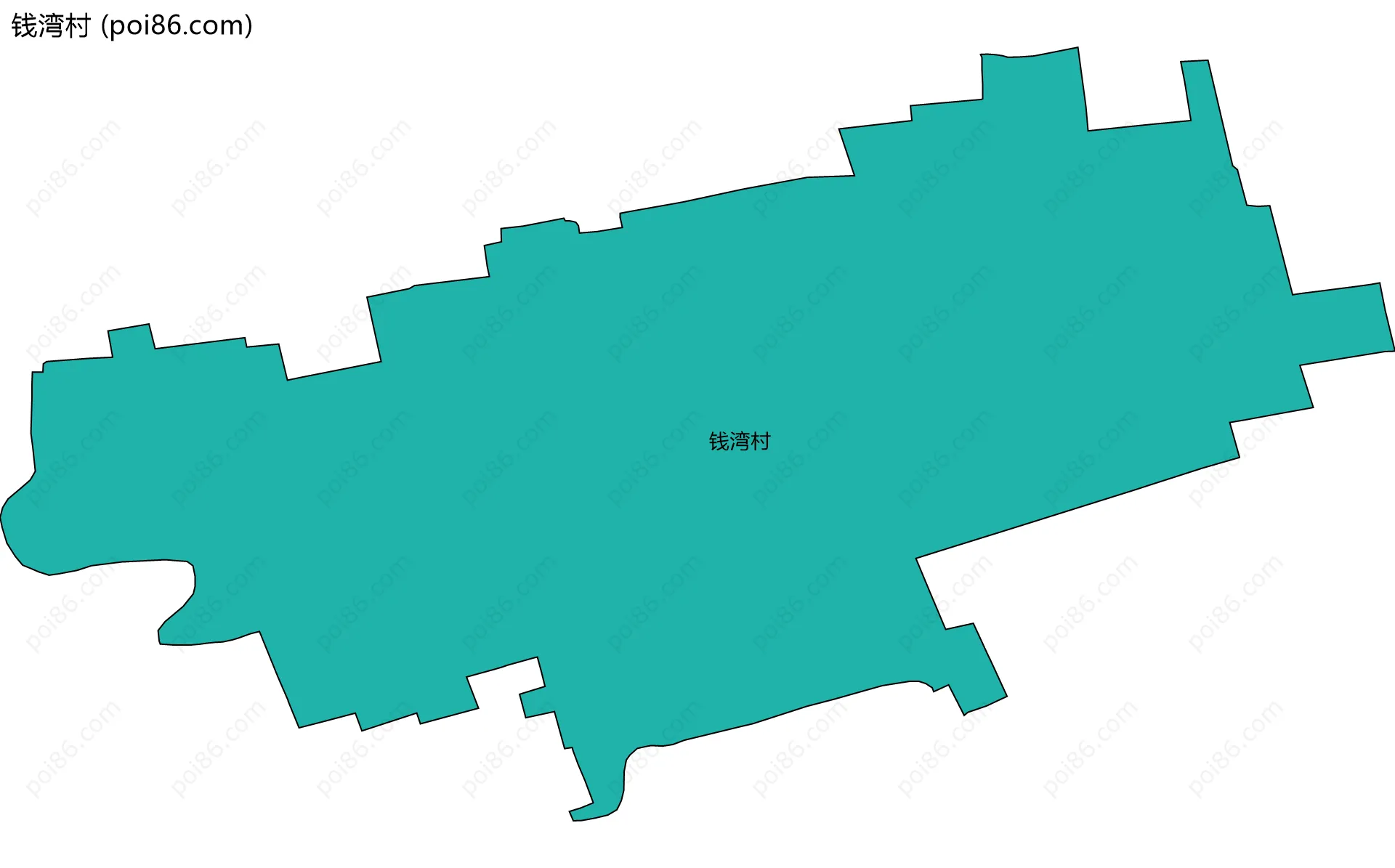 钱湾村边界地图
