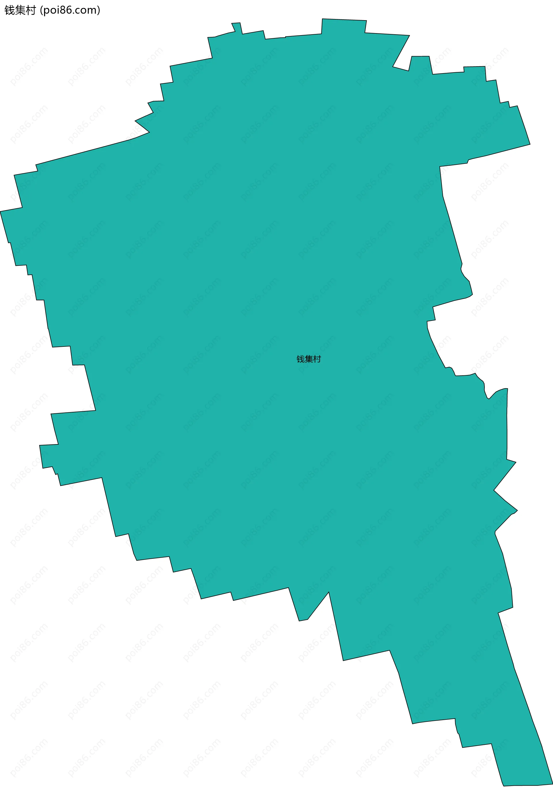 钱集村边界地图